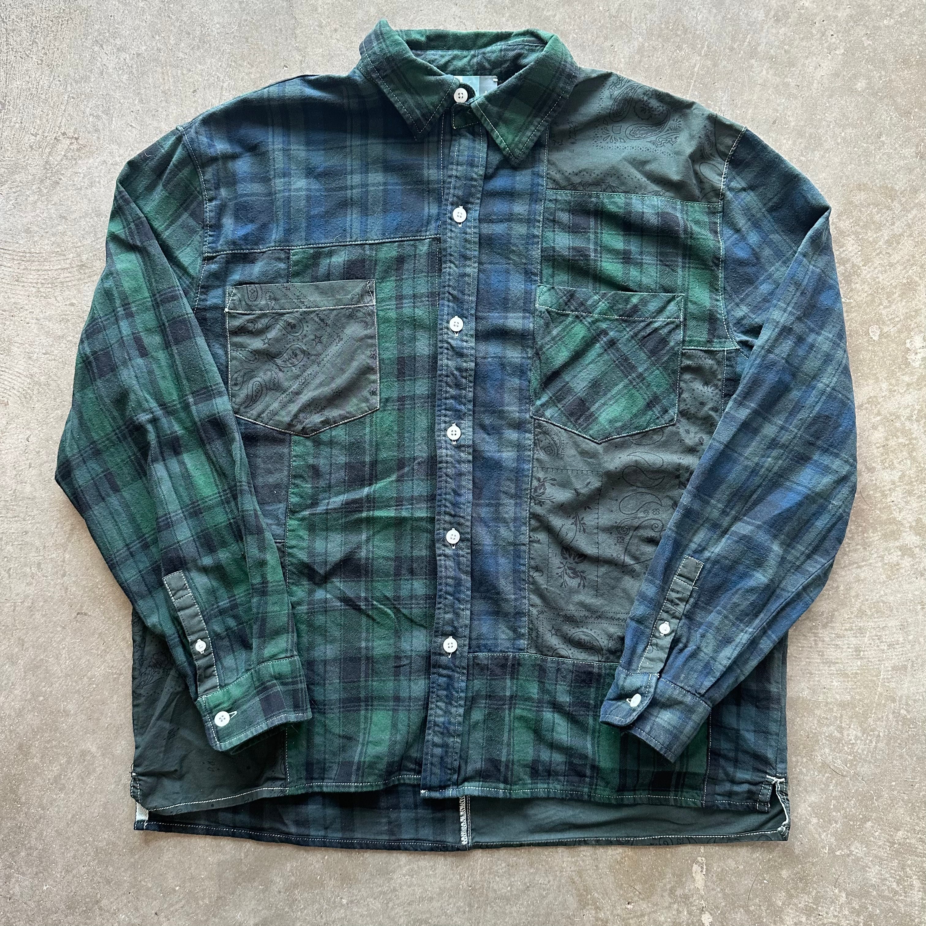 M Kith Paisley Patch Flannel Green
