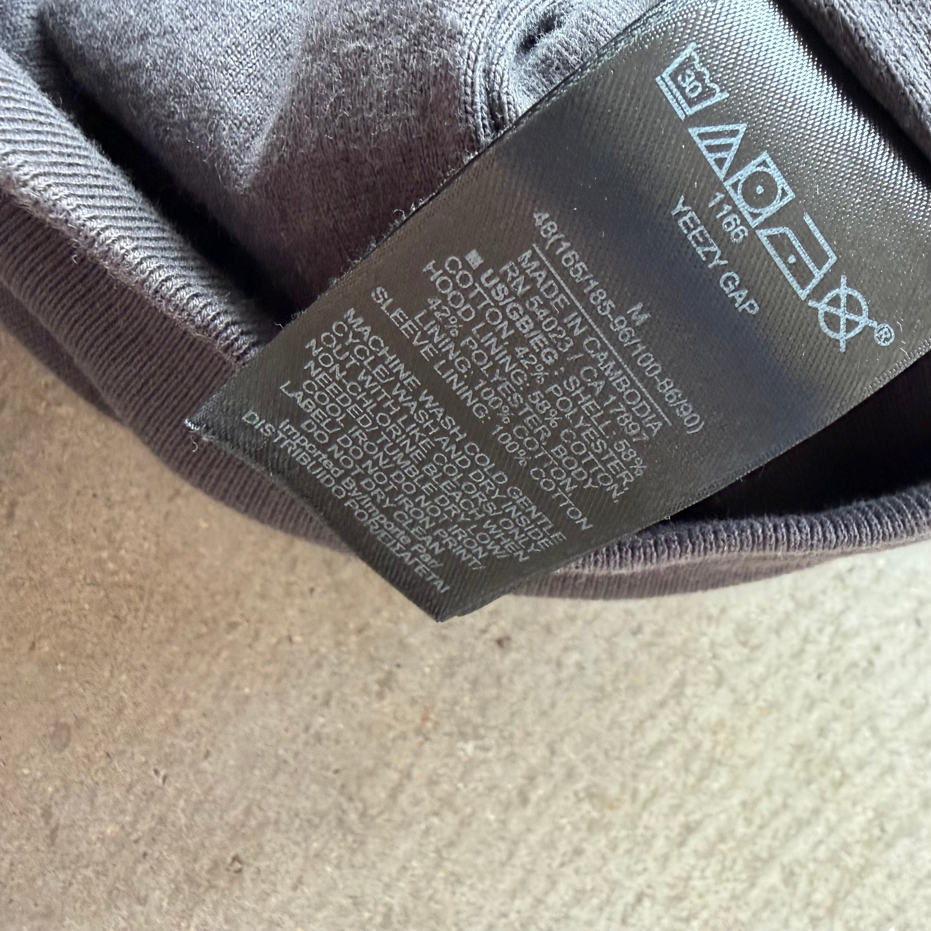 M Yeezy Gap Dove Hoodie Black