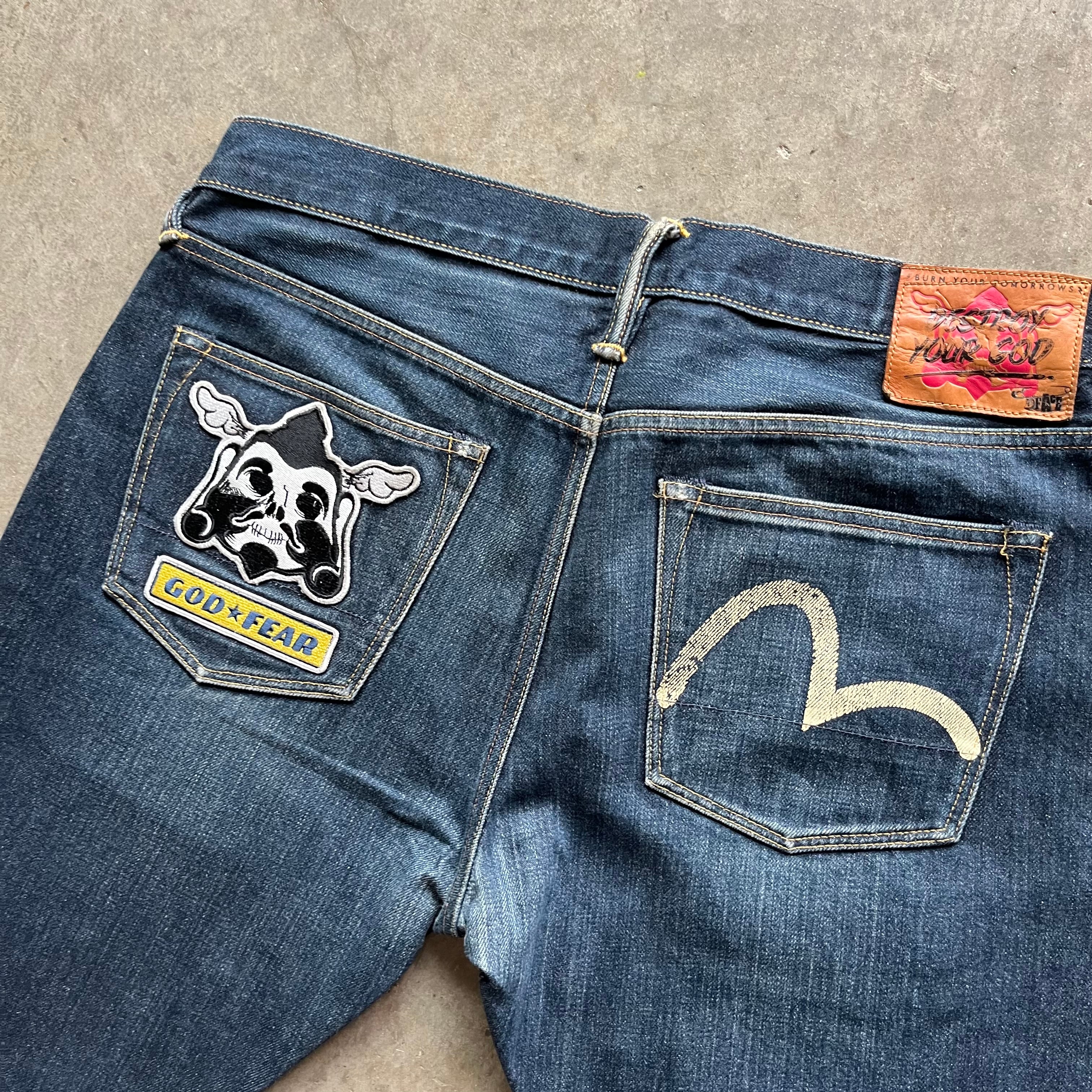 34x32 Evisu God Fear Jeans