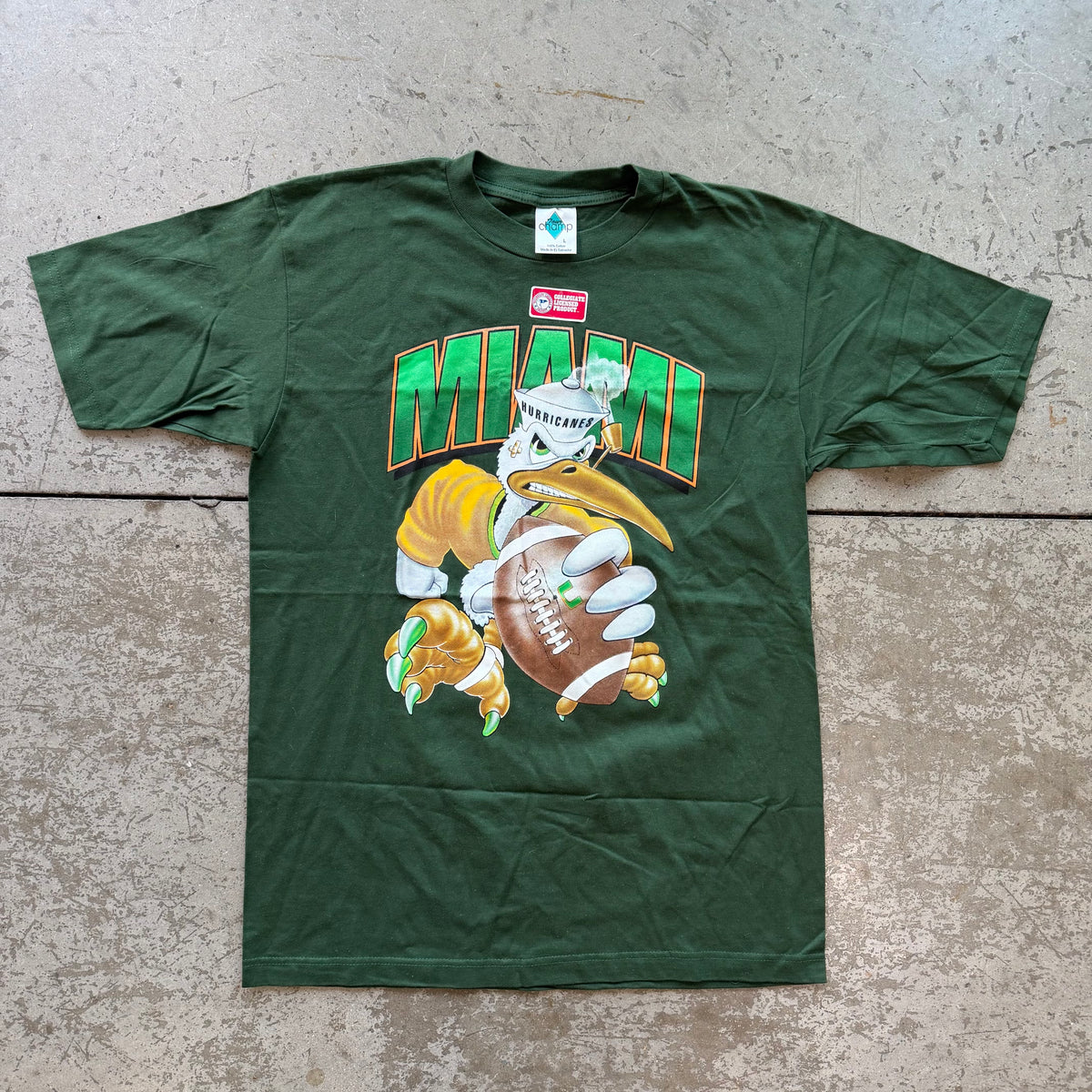 L 90s Miami Hurricanes Tee
