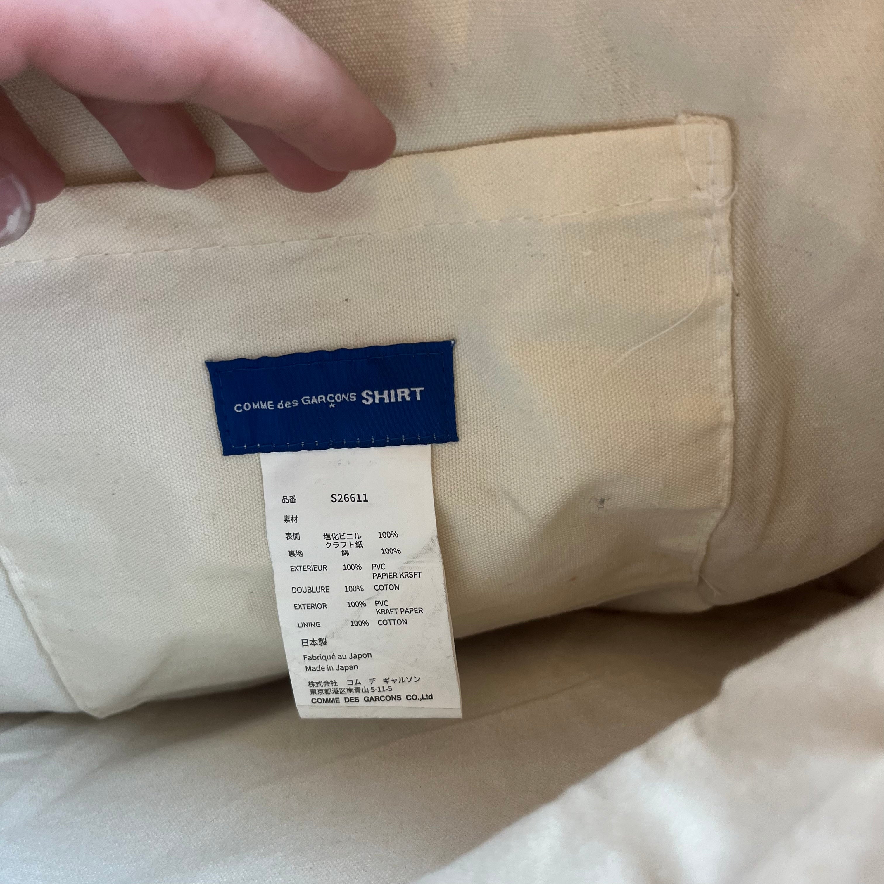 Come Des Garçons See Through Tote Bag