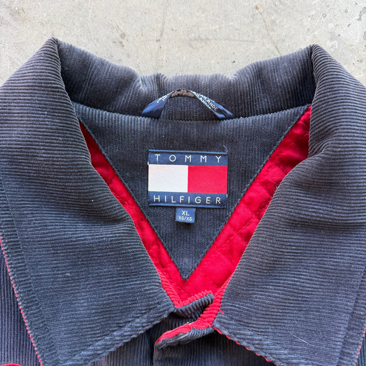 XL 00s Corduroy Tommy Hilfiger Varsity Jacket