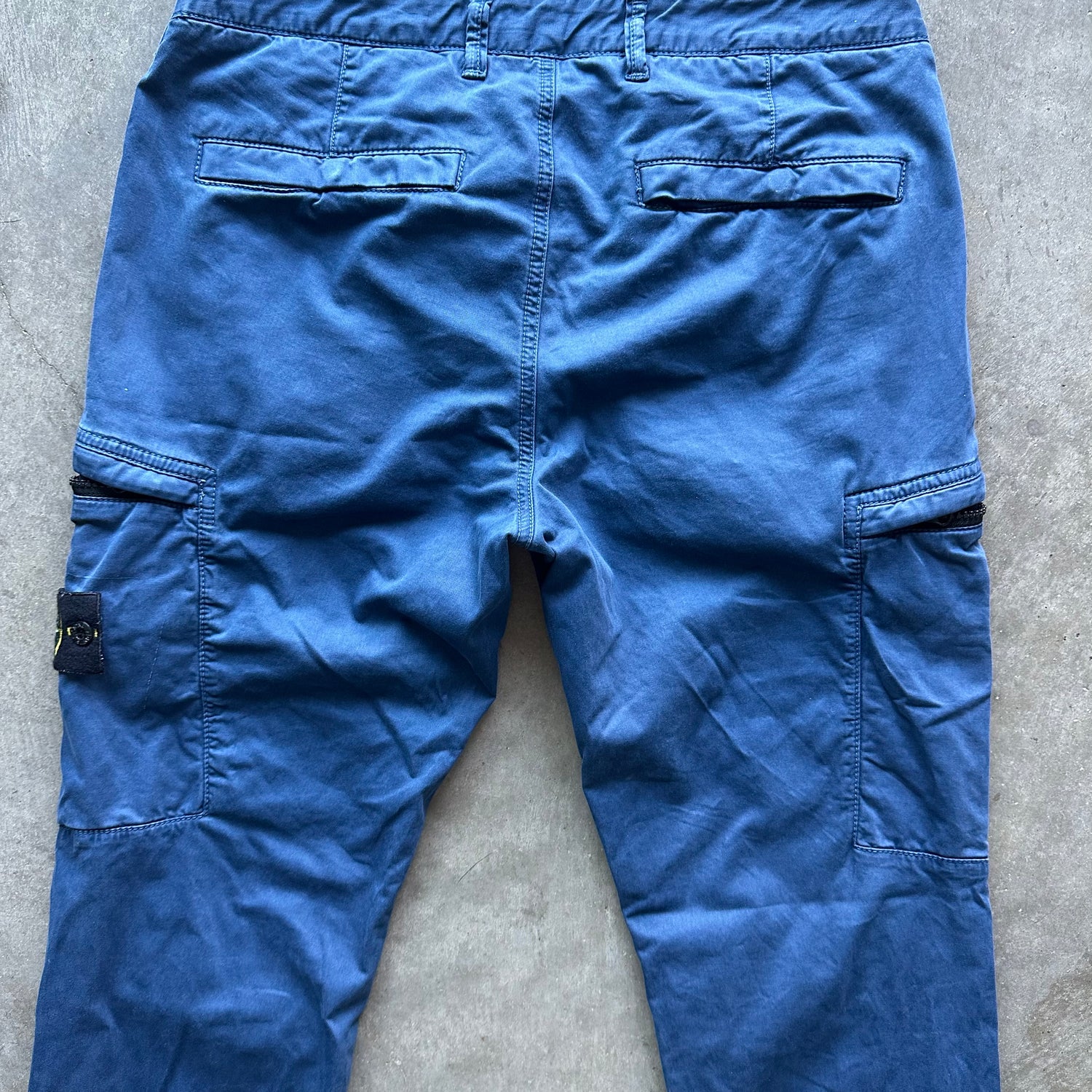32w Navy Stone Island Cargo Pants