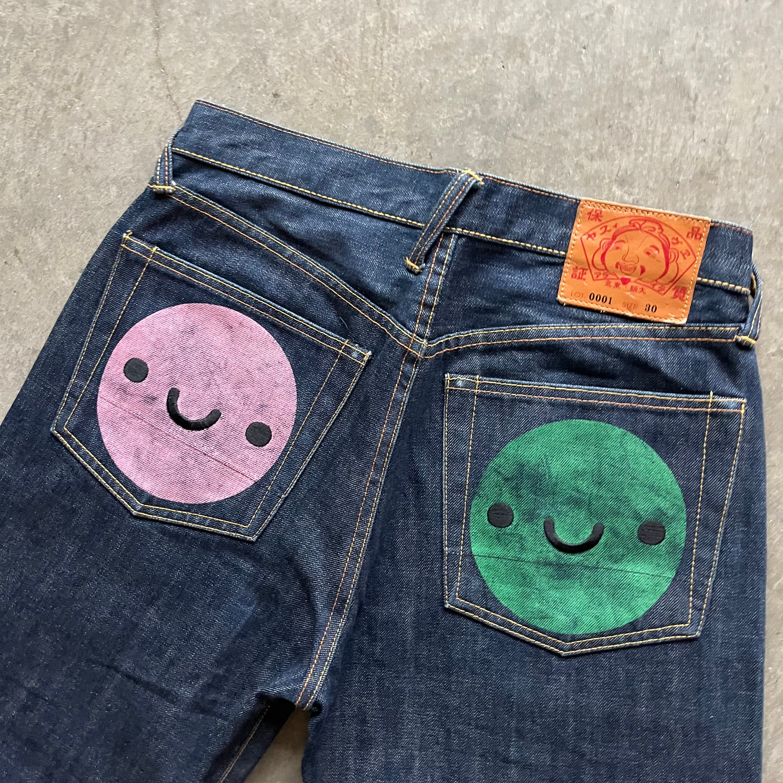 30x26 00s Smiley Face Evisu Jeans