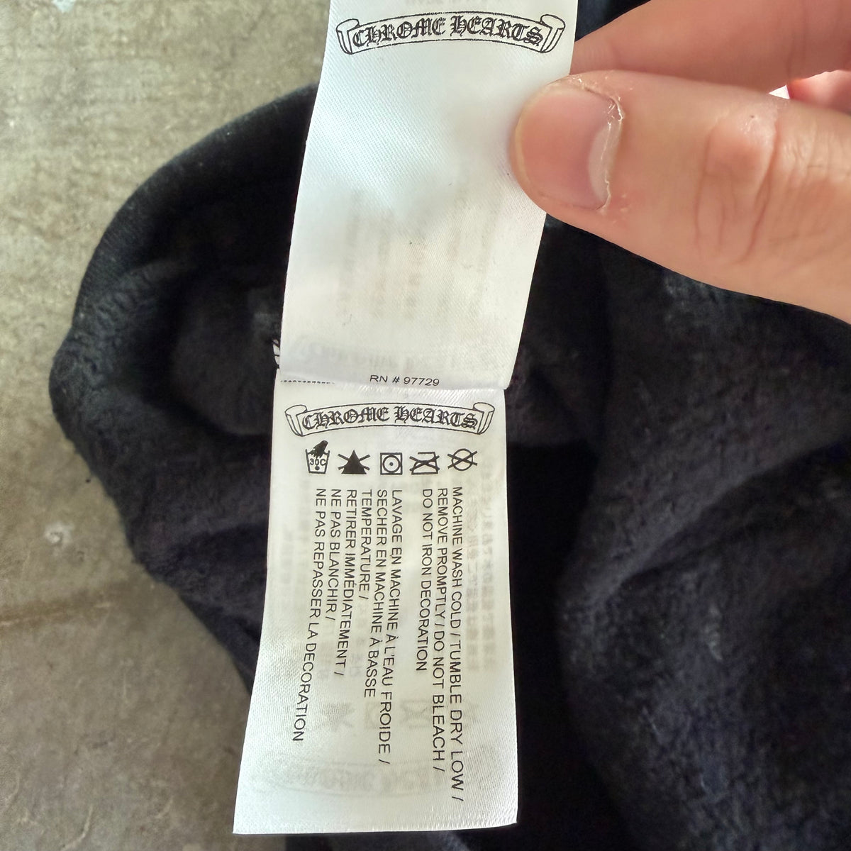XXL Chrome Hearts Website Glitter Hoodie