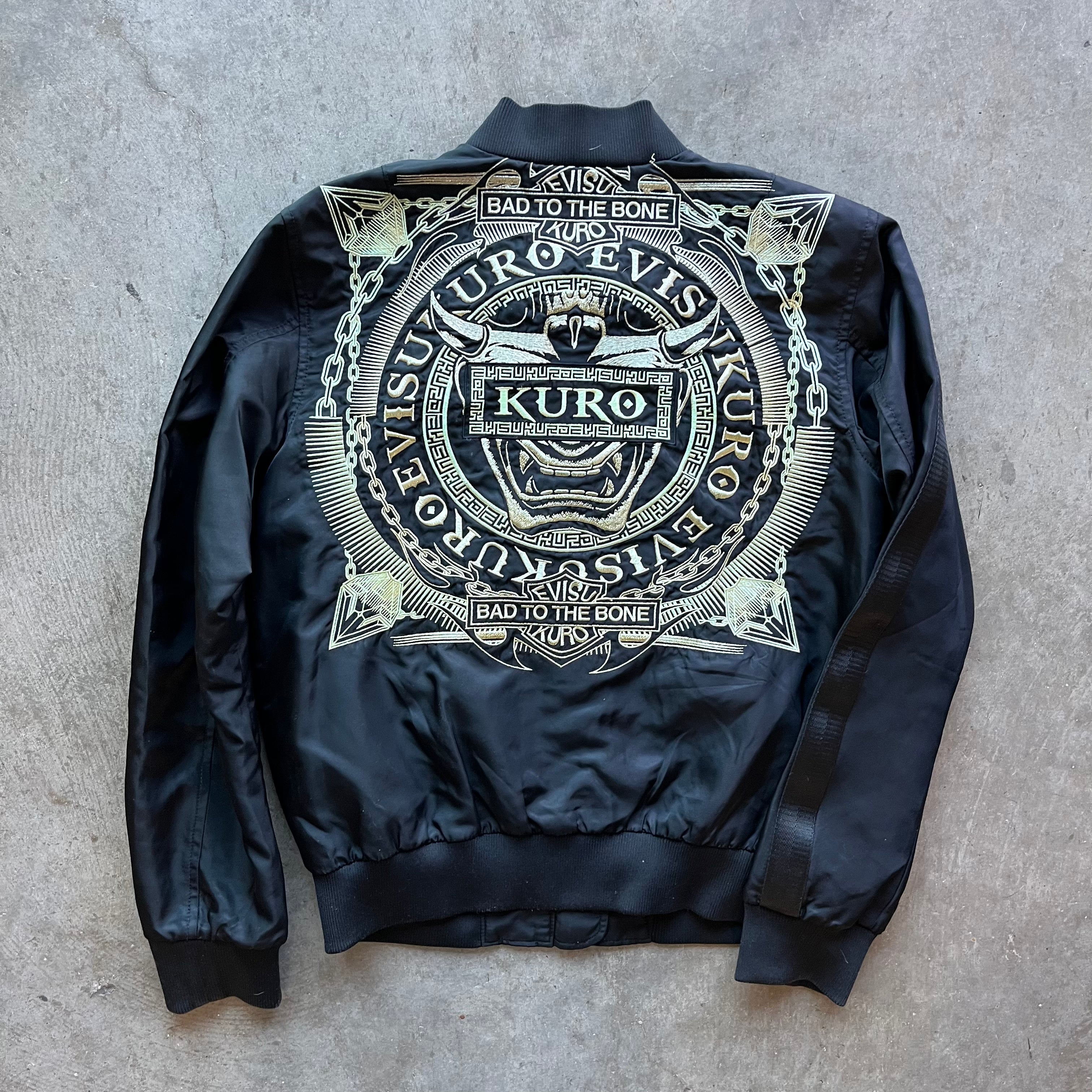 S Evisu Kuro Gold Bomber Jacket