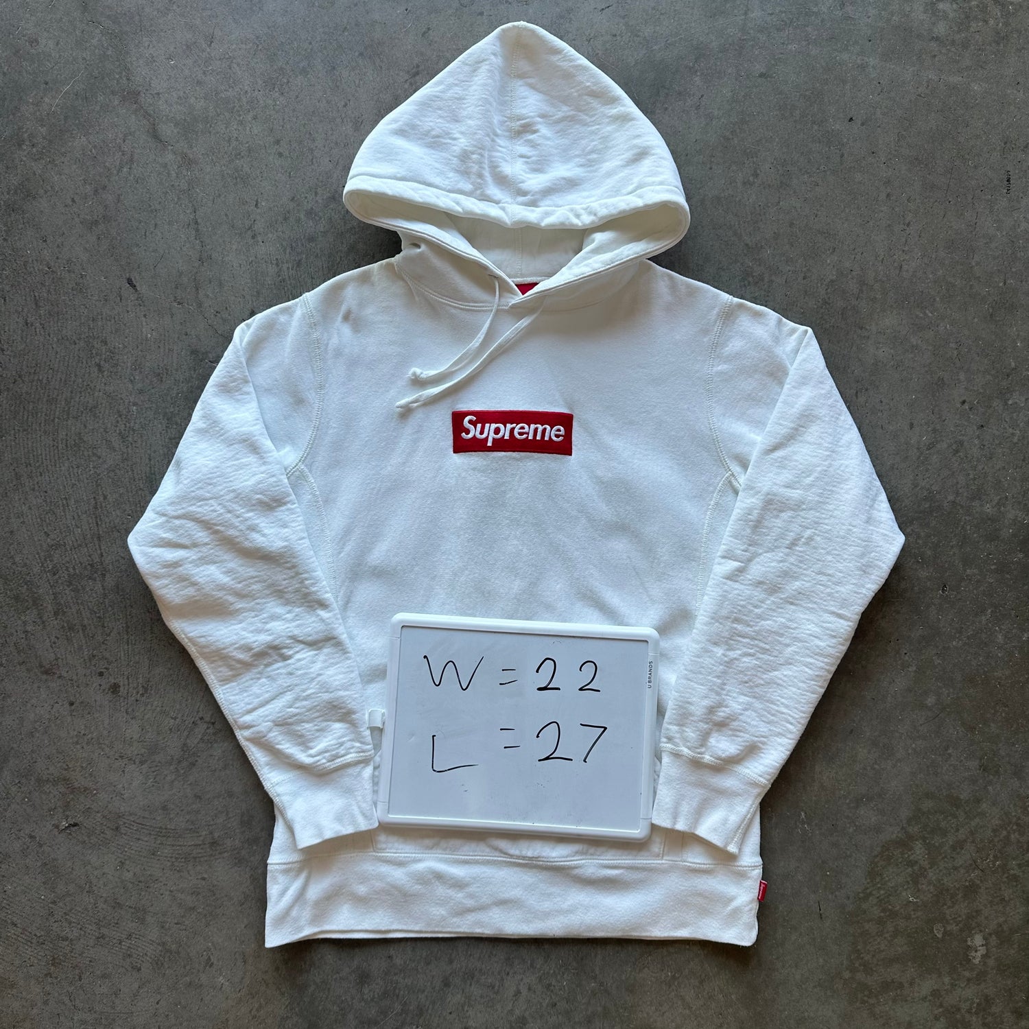 M Supreme Box Logo Hoodie White
