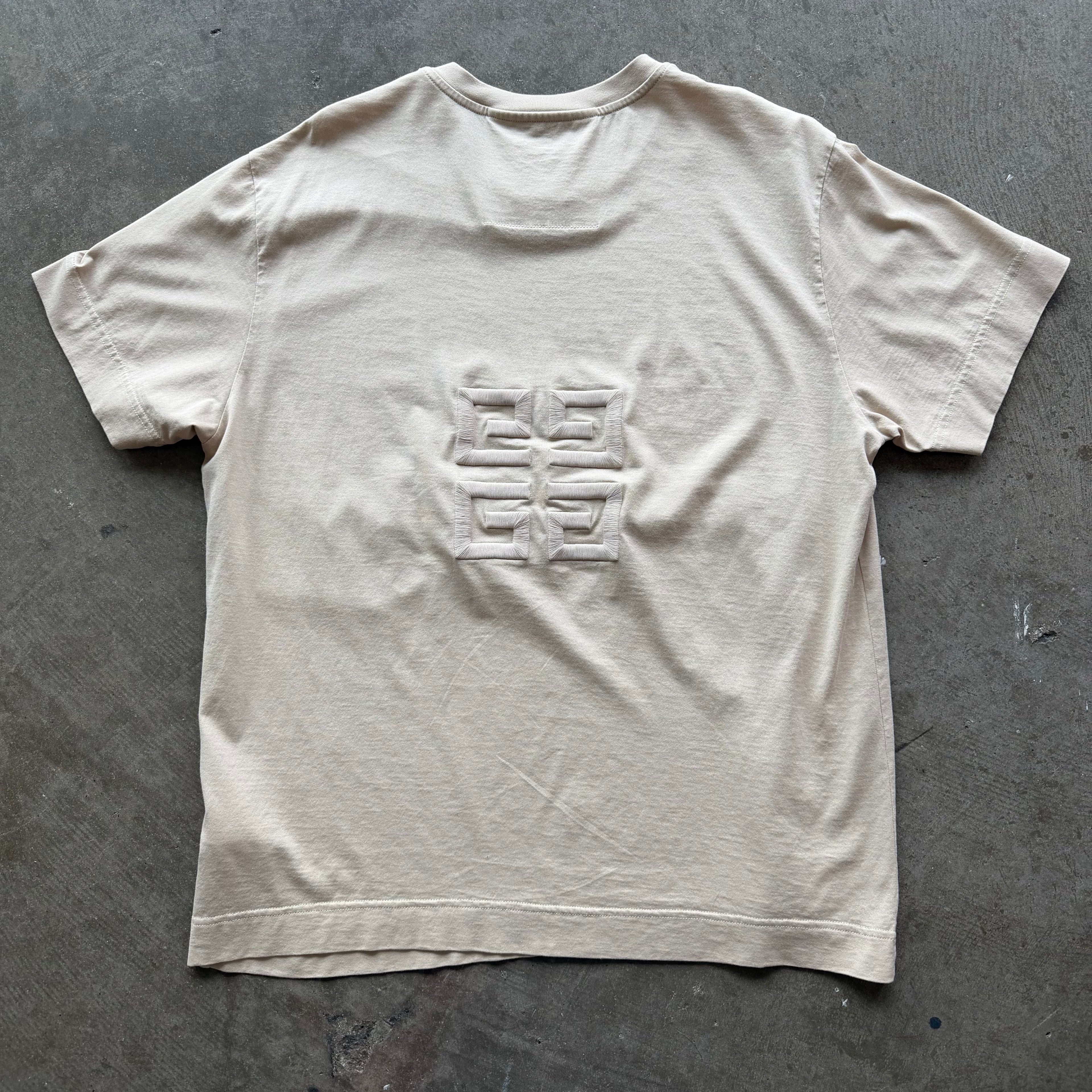 L Givenchy Logo Tee Tan