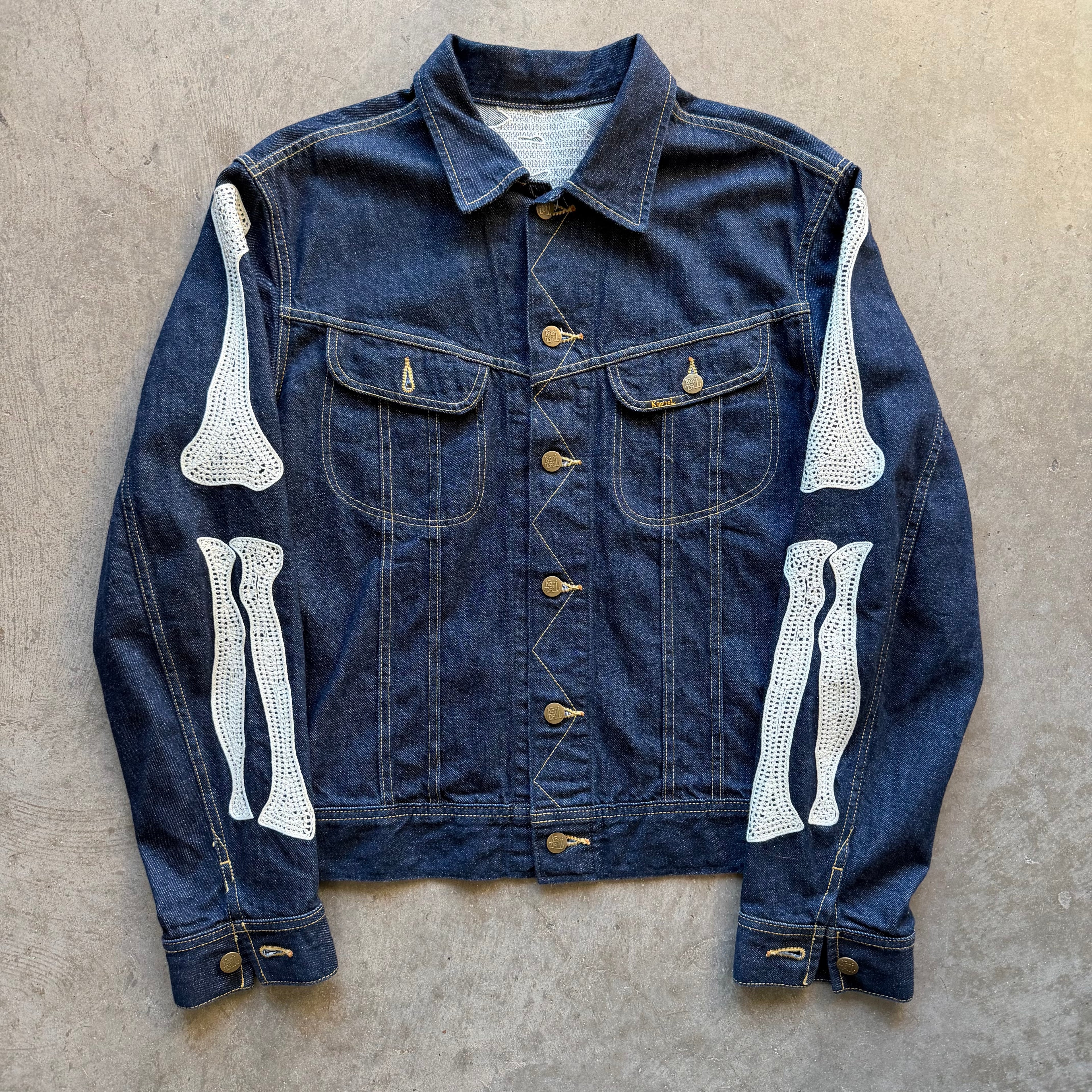 L Kapital Dark Wash Bone Jacket