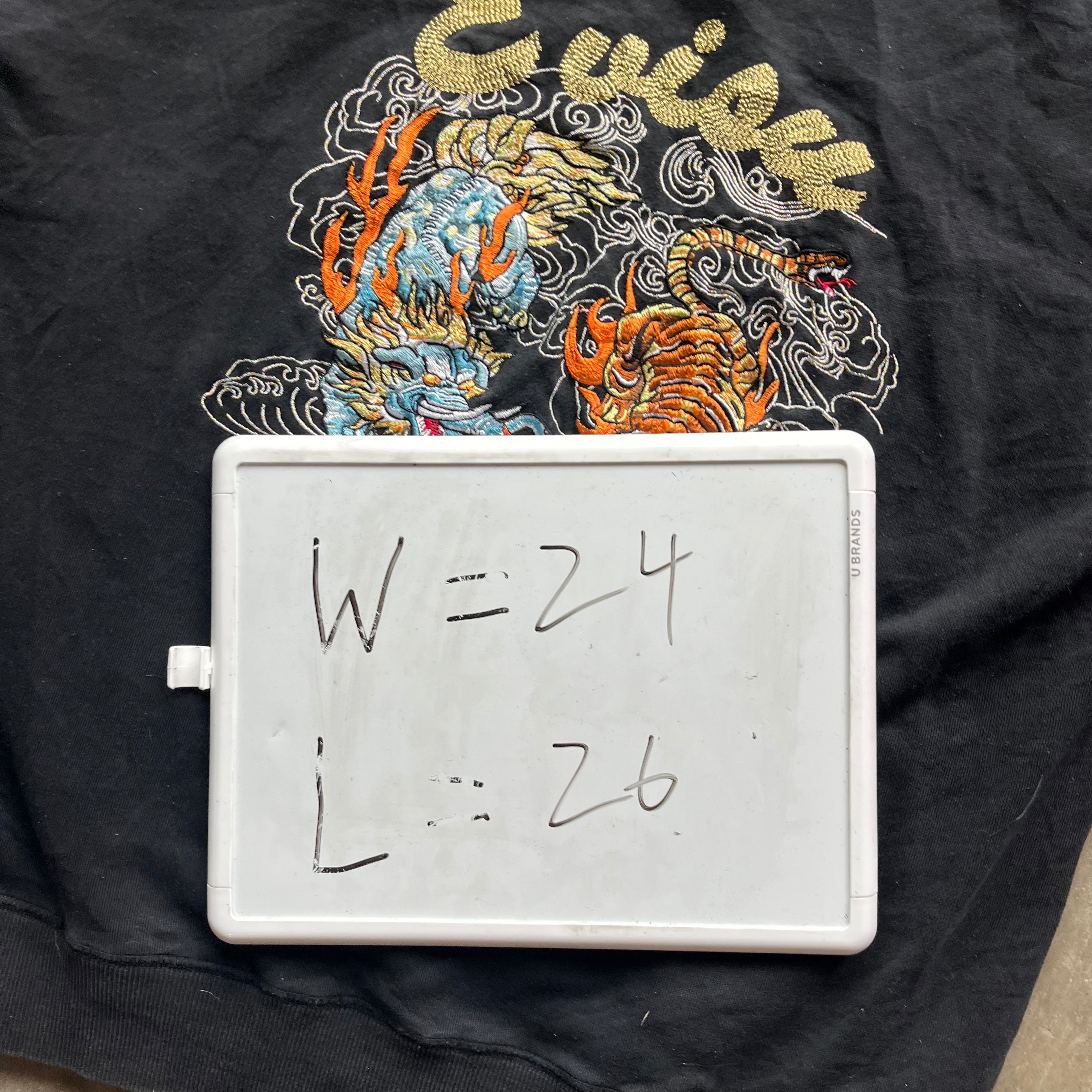 XL Embroidered Tiger Evisu Hoodie