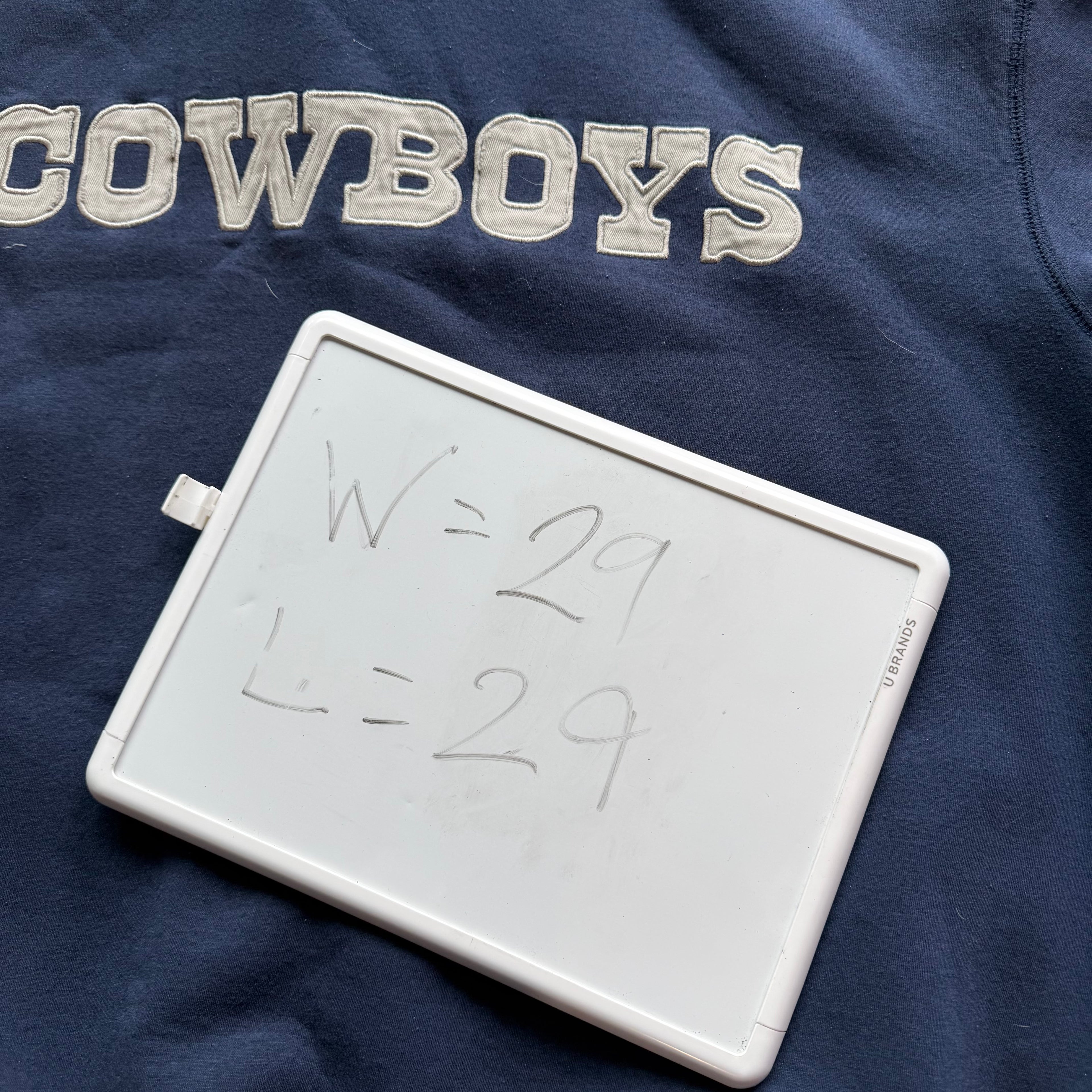 XXL 00s Fleece Lined Cowboys Hoodie