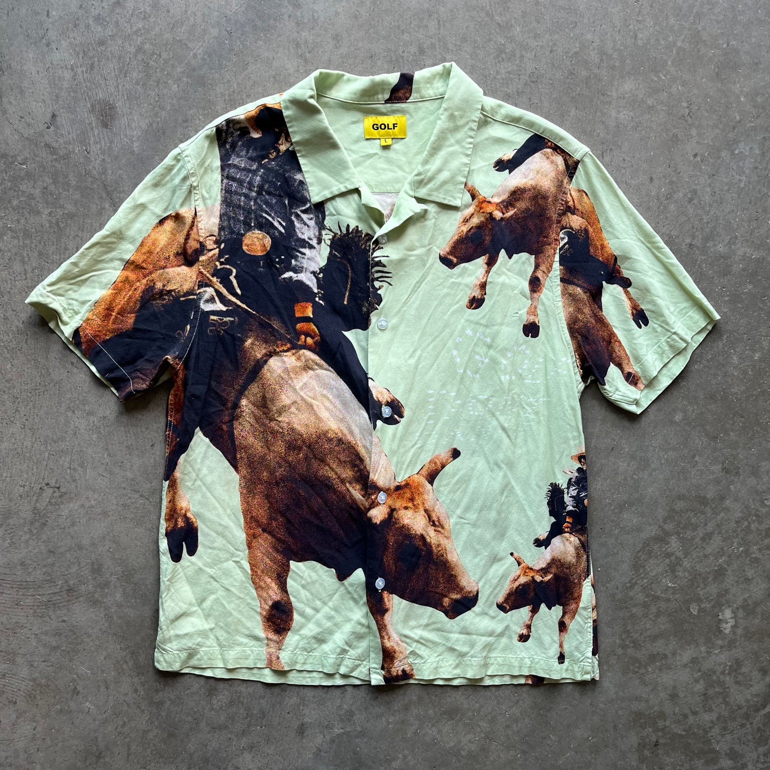 L Golf Wang Bull Button Up Tee