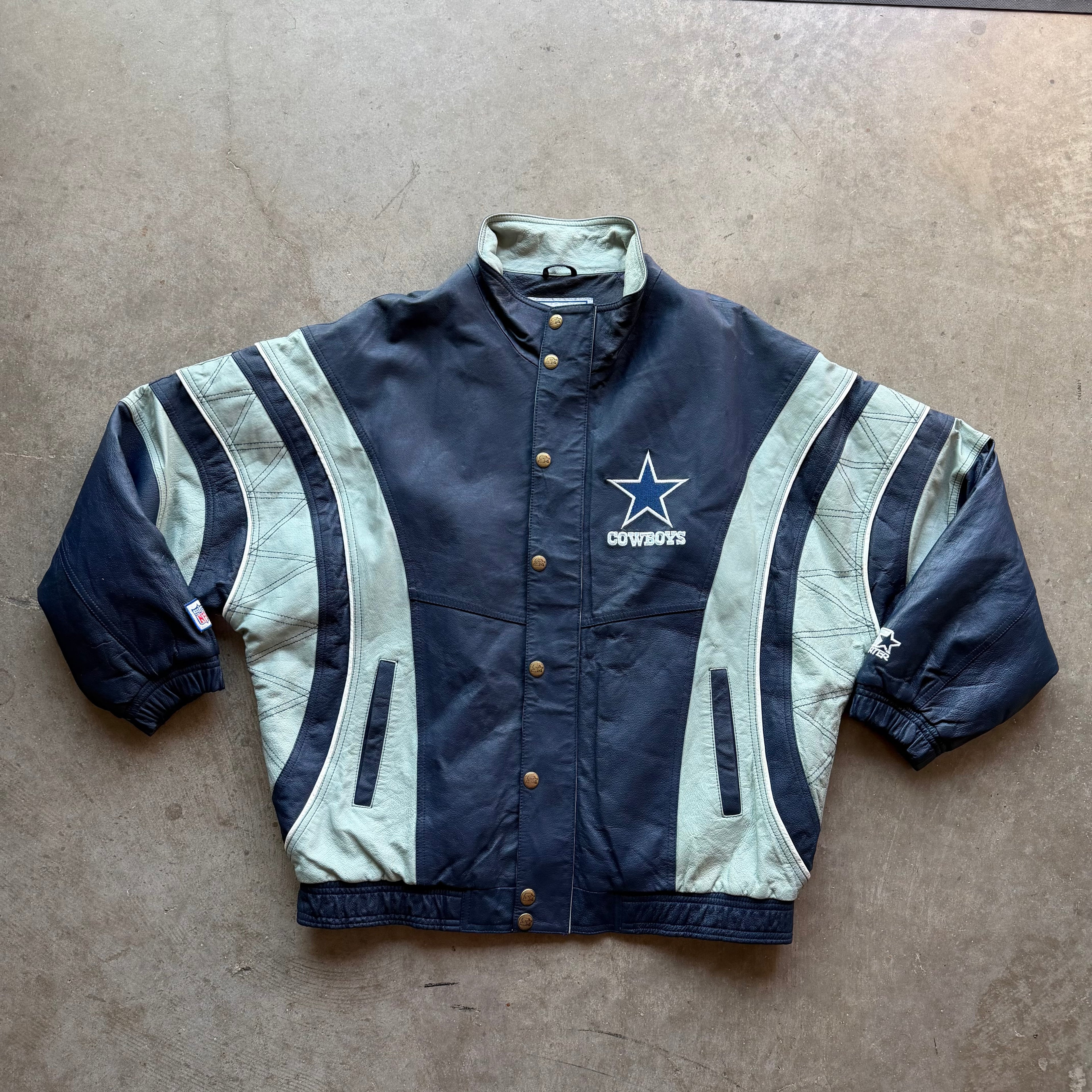 XL 90s Leather Dallas Cowboys Jacket