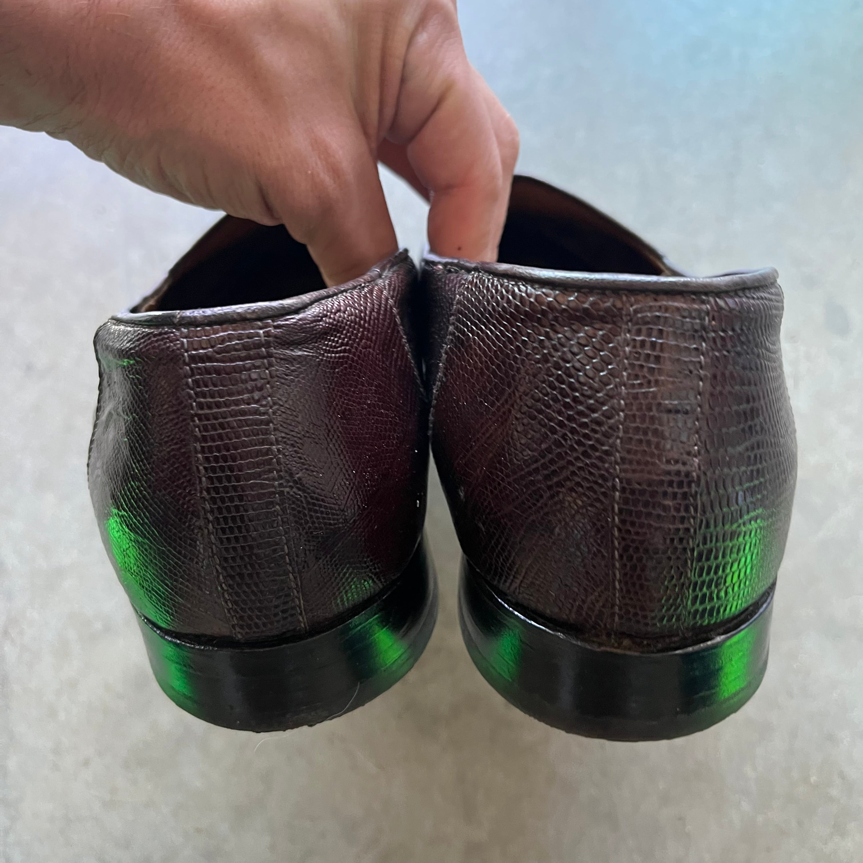 11.5 Used Zelli Teju Lizard Loafers