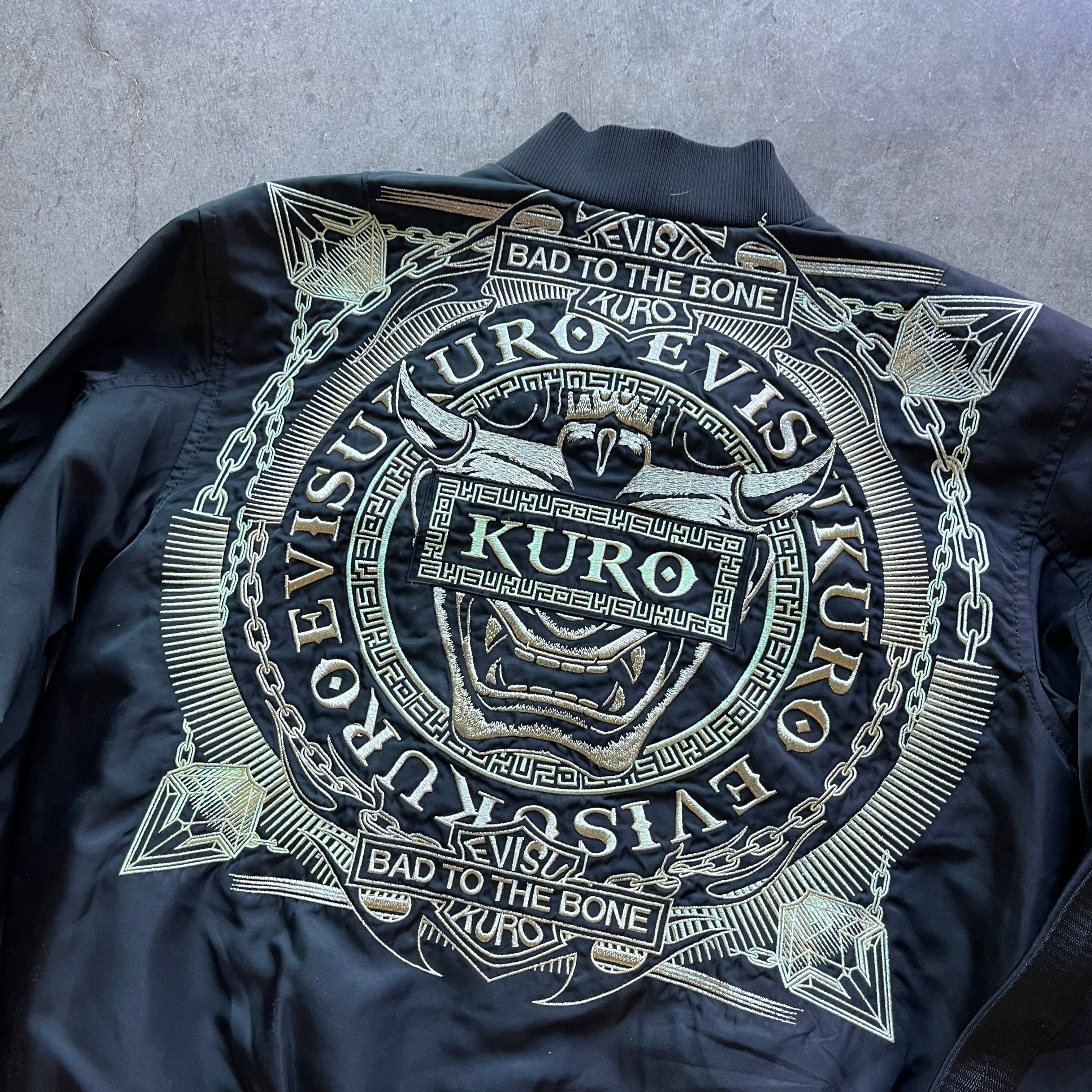 S Evisu Kuro Gold Bomber Jacket