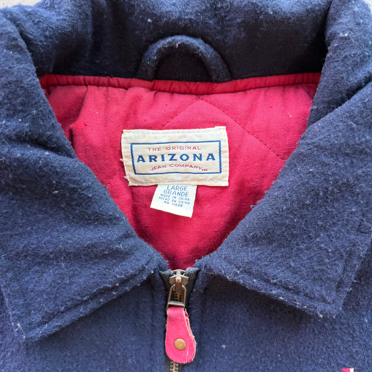 L 00s Arizona Jean Co Varsity Jacket
