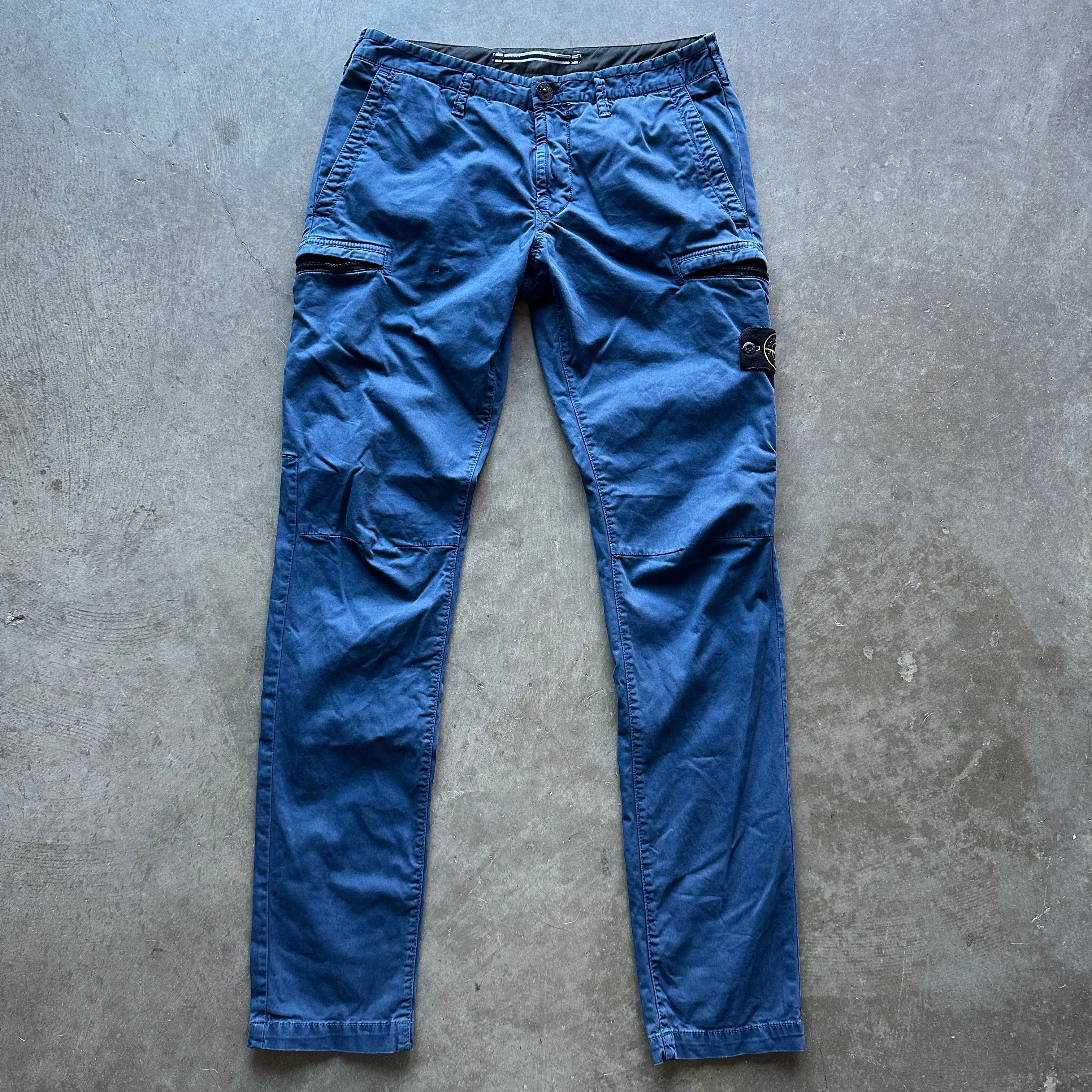32w Navy Stone Island Cargo Pants