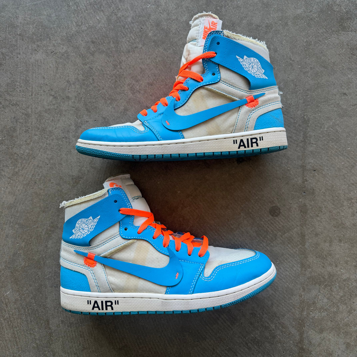 9.5 Jordan 1 High UNC Off White