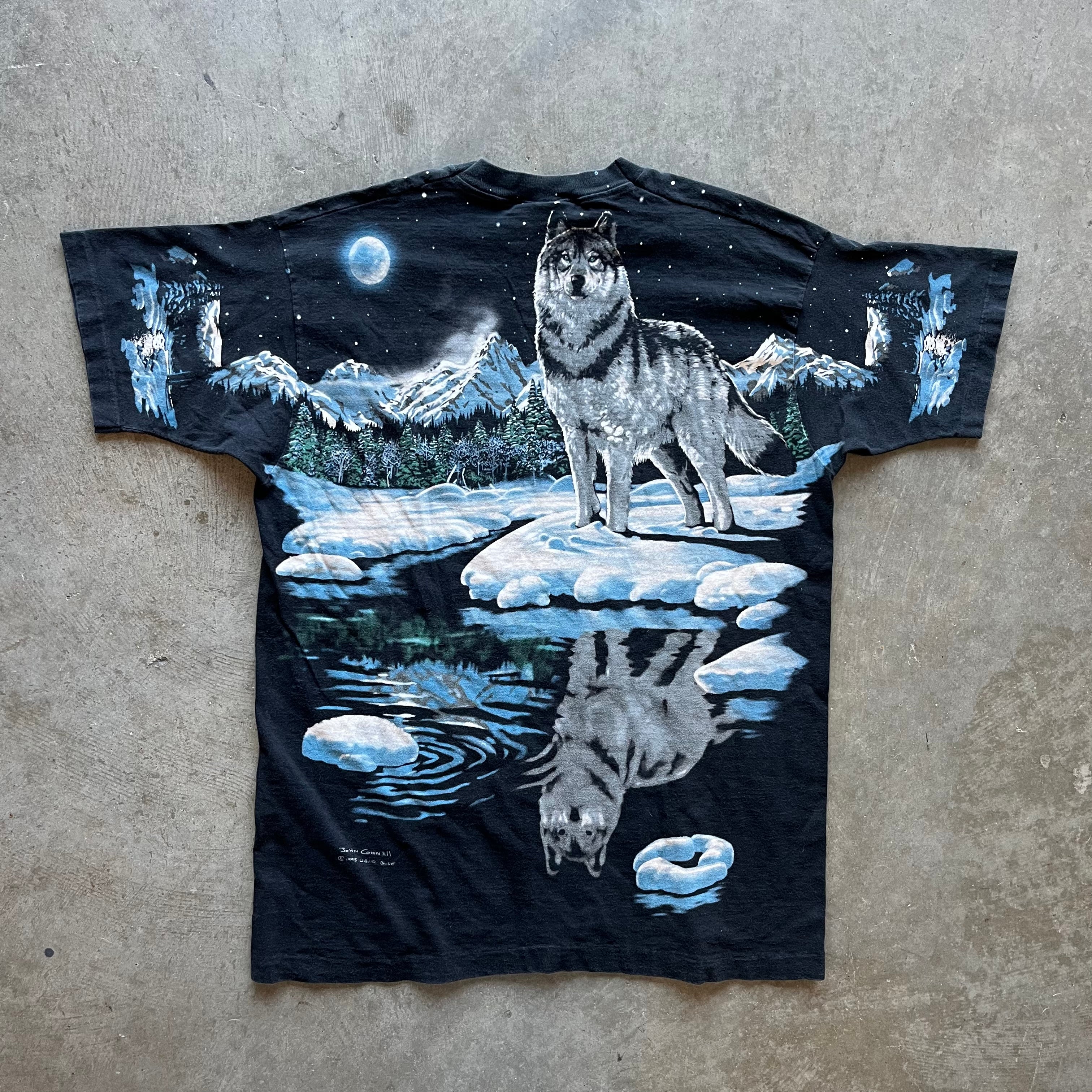 XL 95 Liquid Blue Wolf Tee