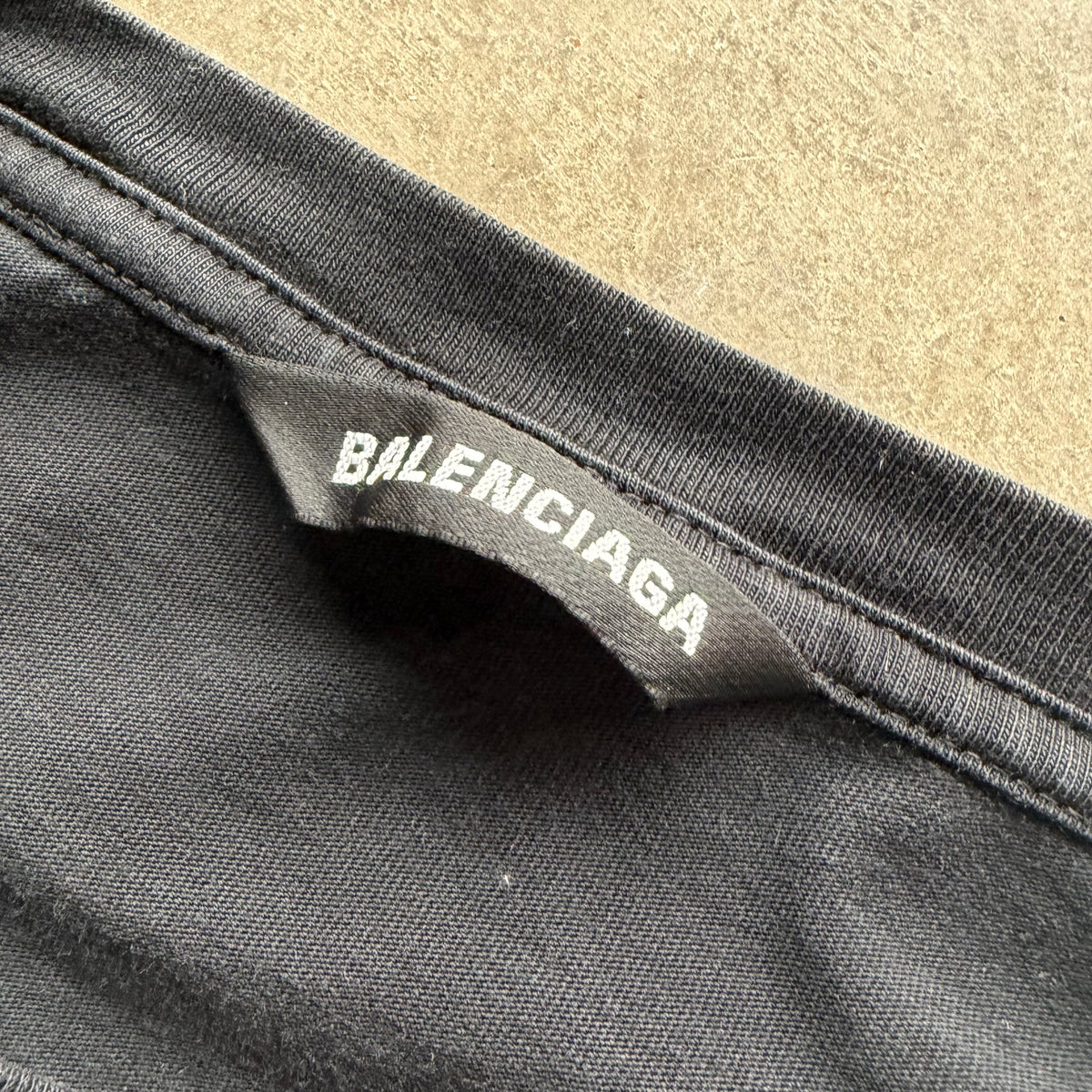XL Balenciaga Logo Tee Black