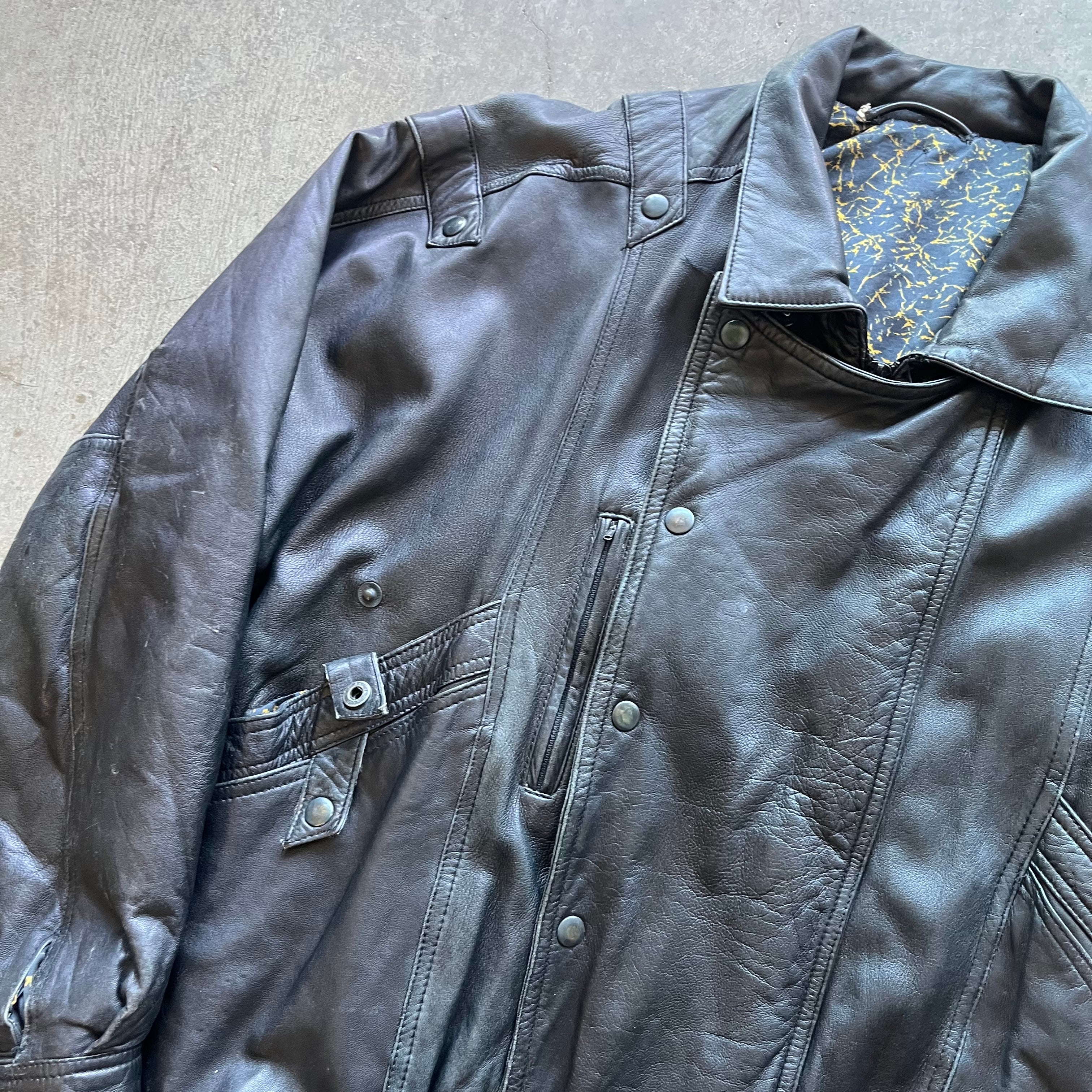 XL 90s Echtes Leder German Leather Jacket