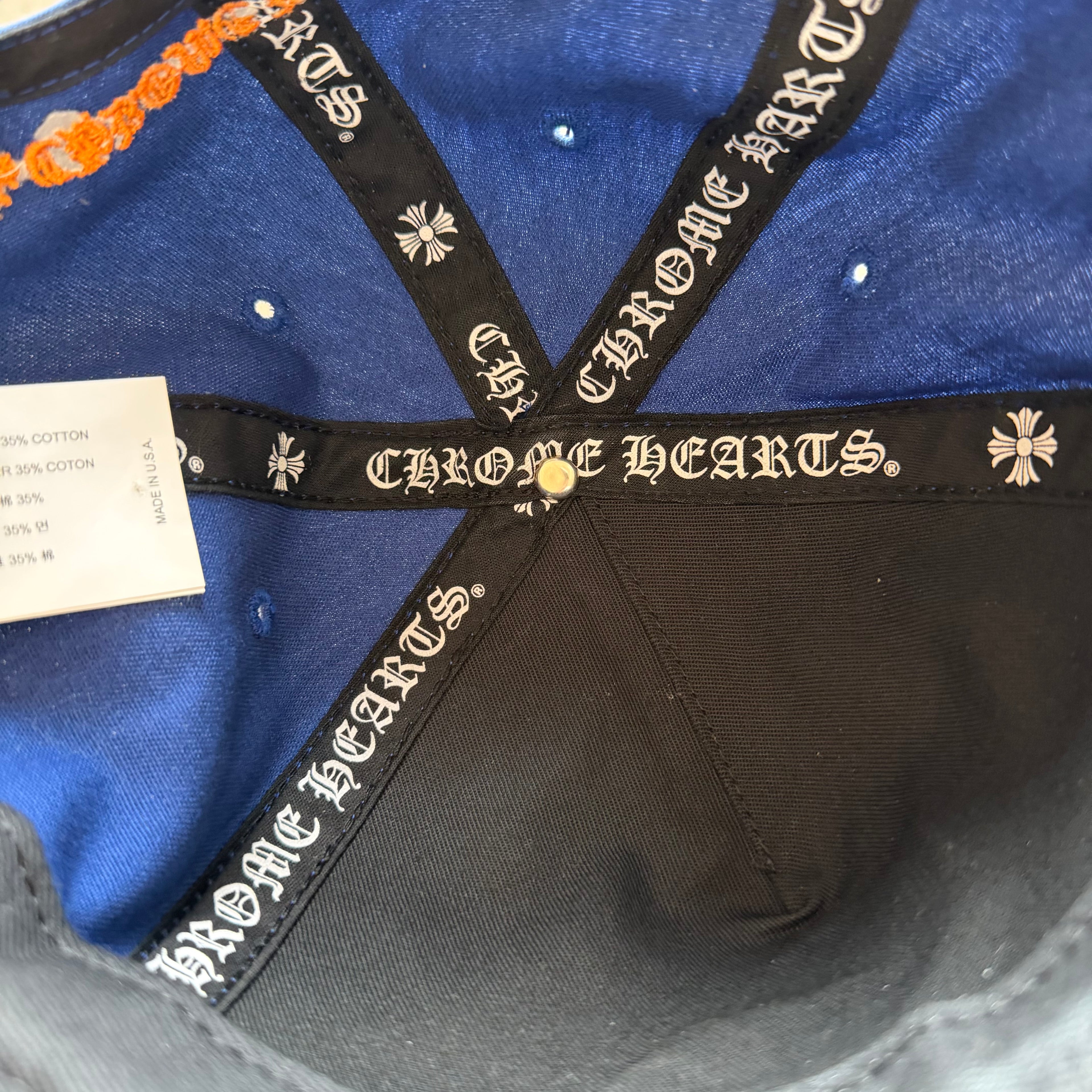 Chrome Hearts CH Baseball Hat Blue/Orange