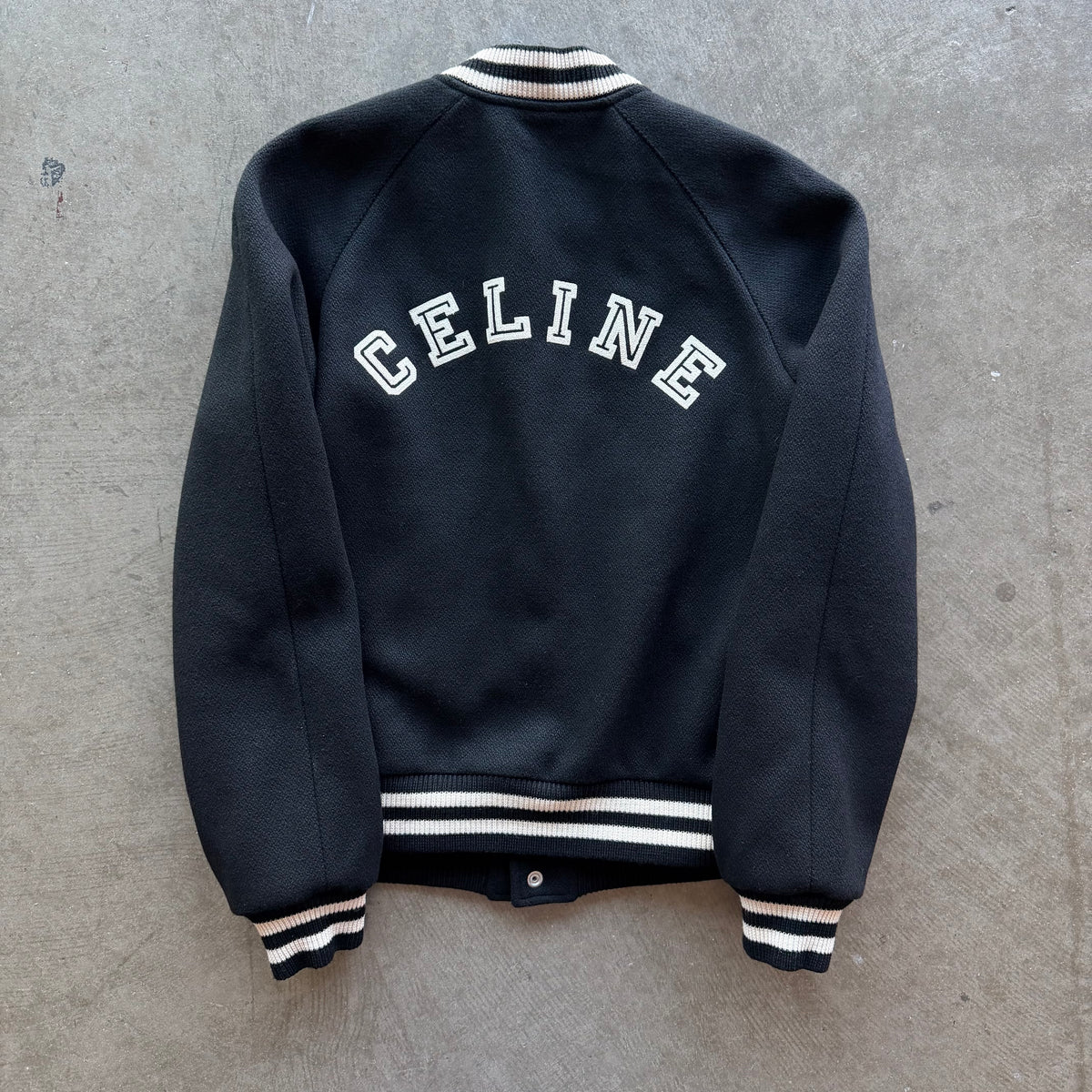 M Celine Teddy College Jacket Blacl