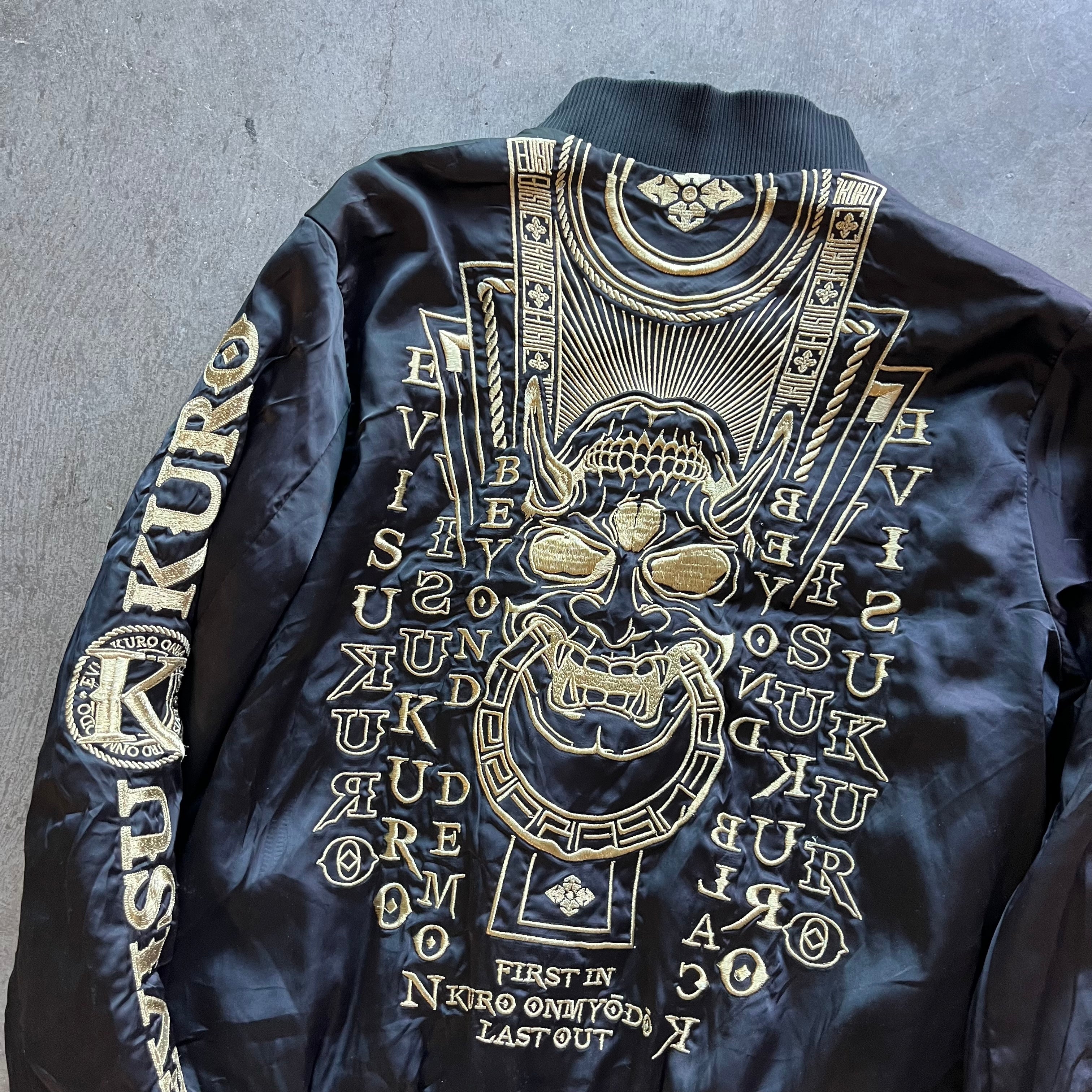 S Evisu Kuro Gold Bomber Jacket