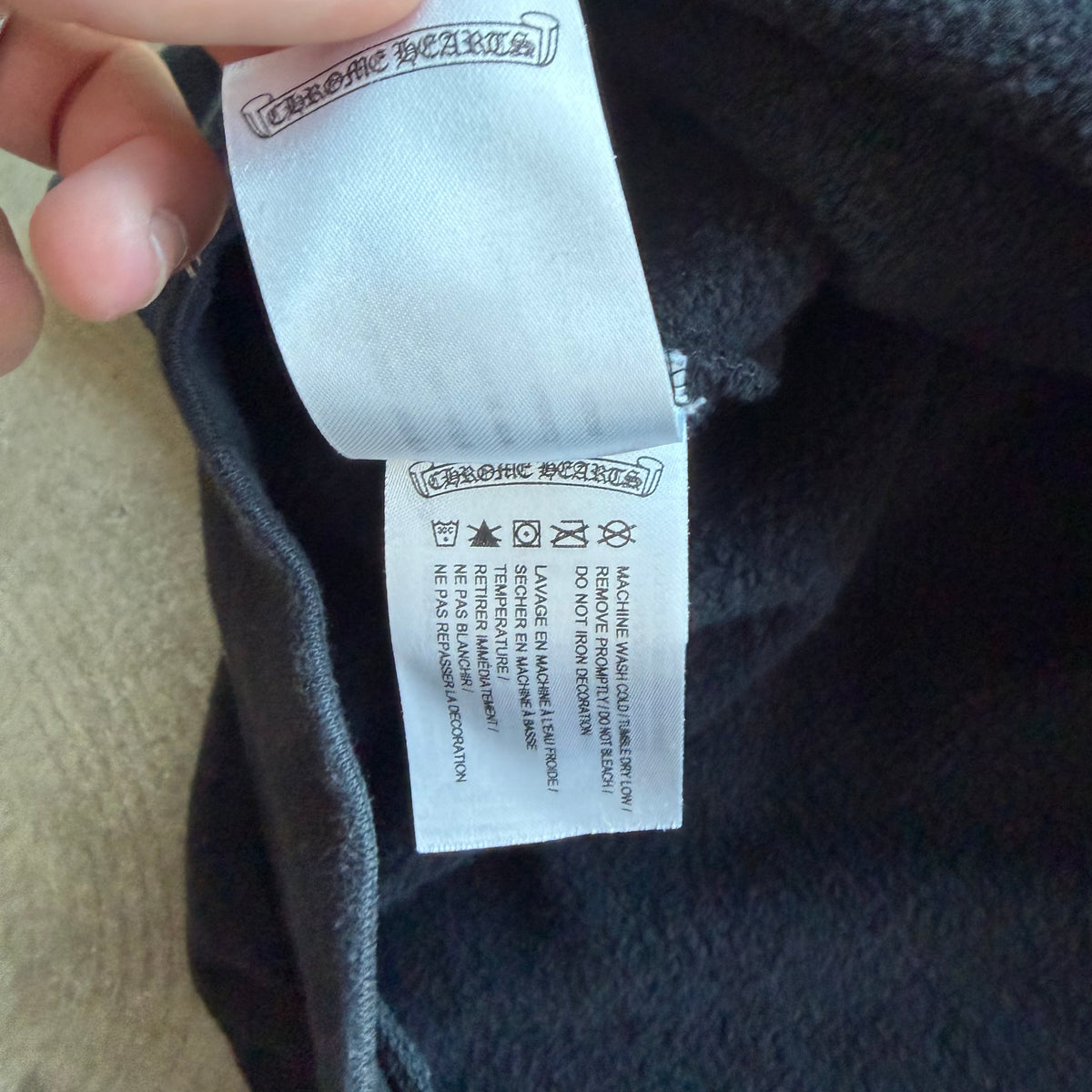 L Chrome Hearts Neck Logo Crewneck Black