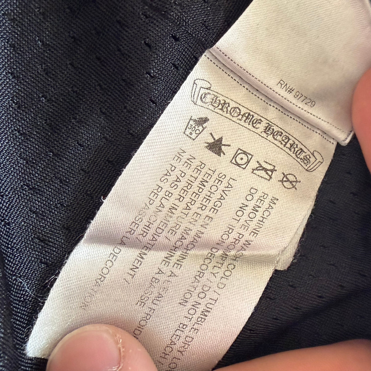 XL Chrome Hearts Black Mesh Shorts