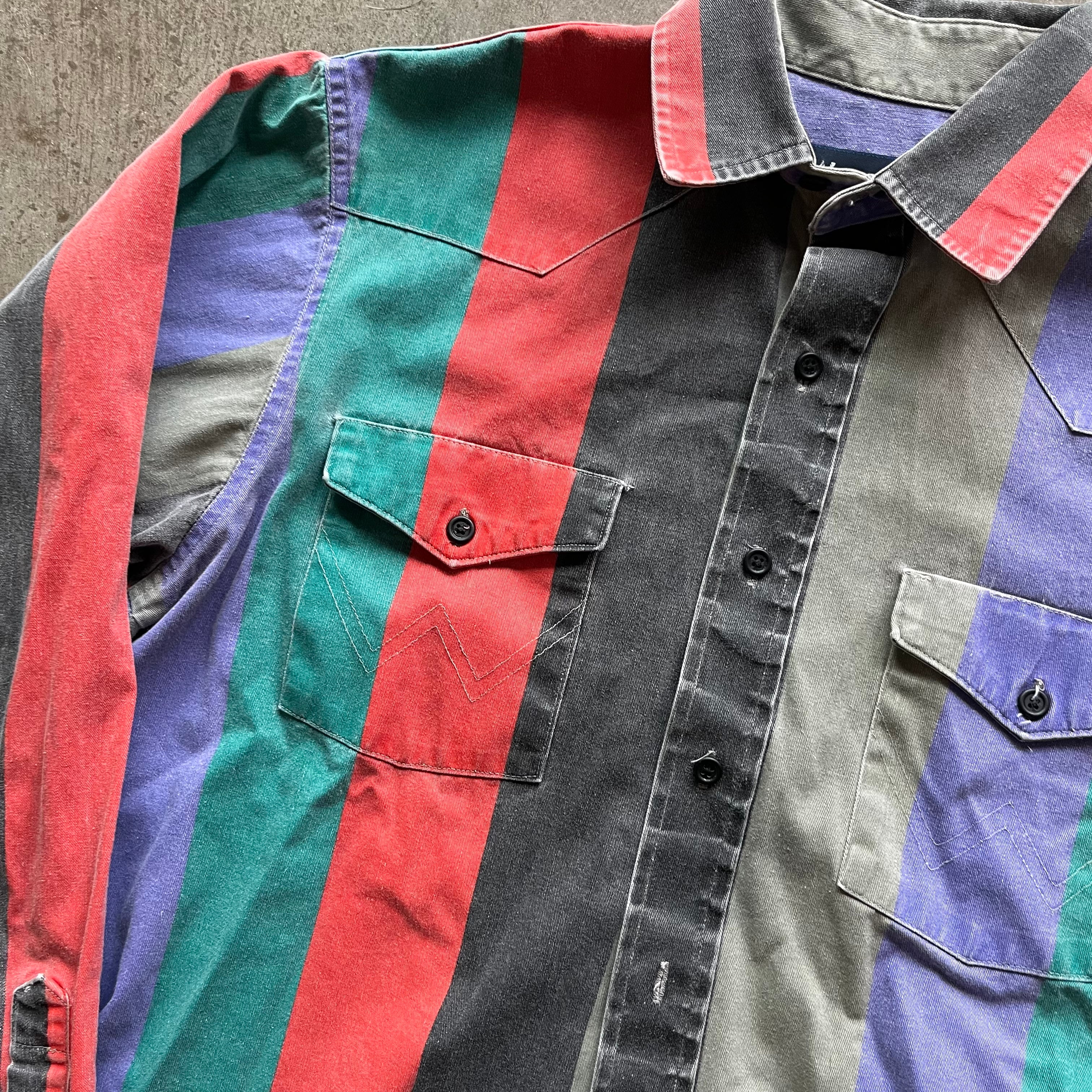 XL 90s Striped Wrangler Button Up