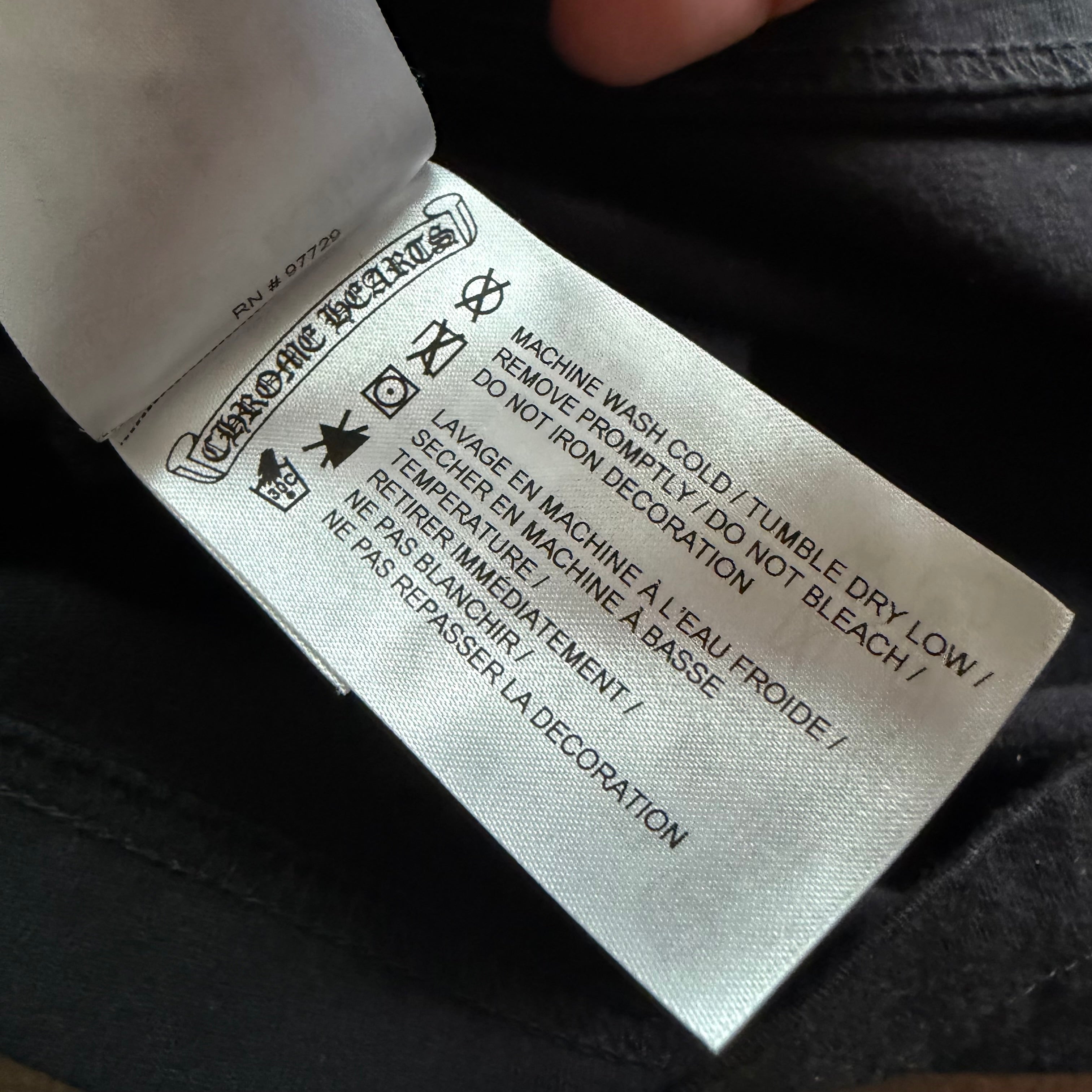 M Black Chrome Hearts USA Shoulder Spellout