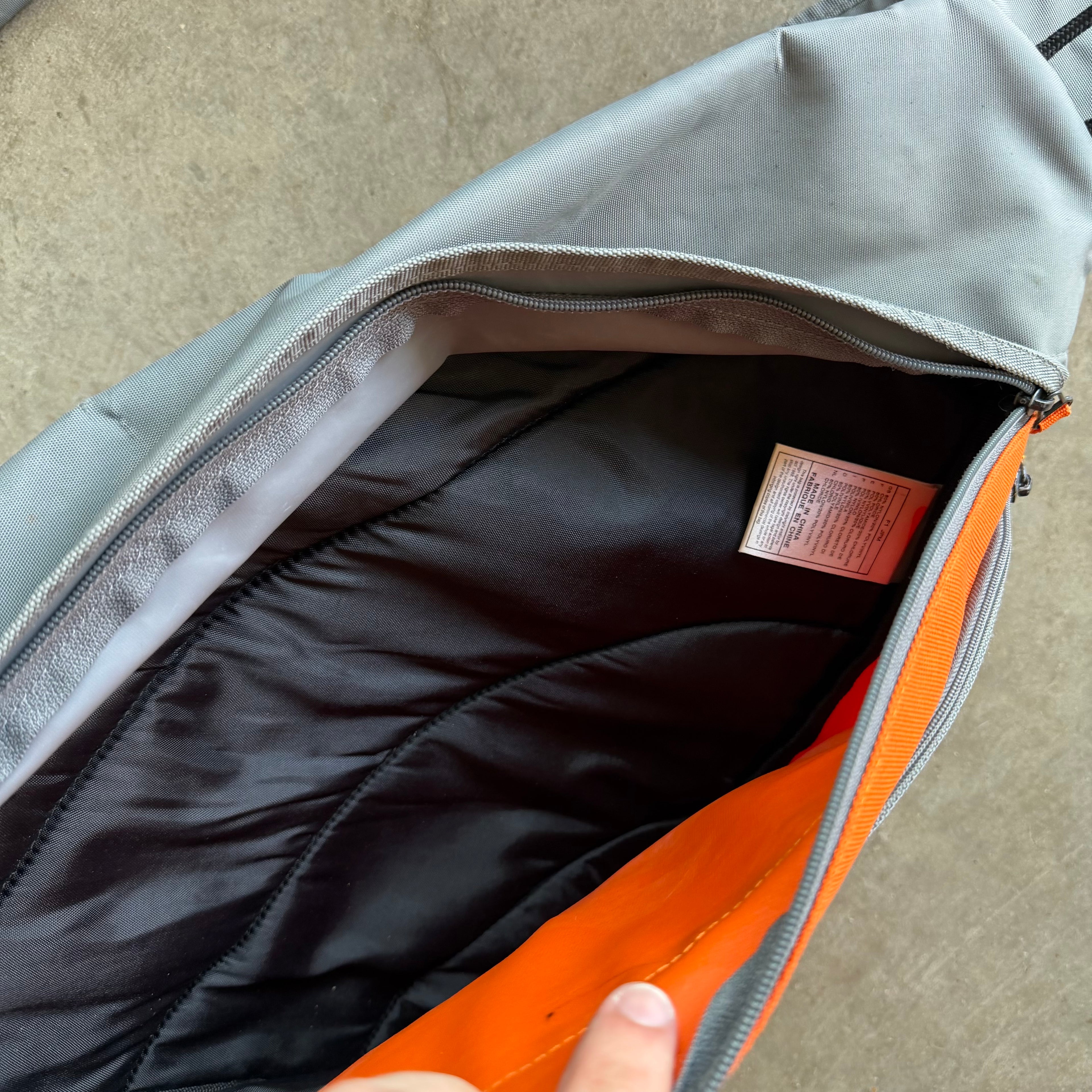 2000s Nike Crossbody Sling Bag Grey/Orange
