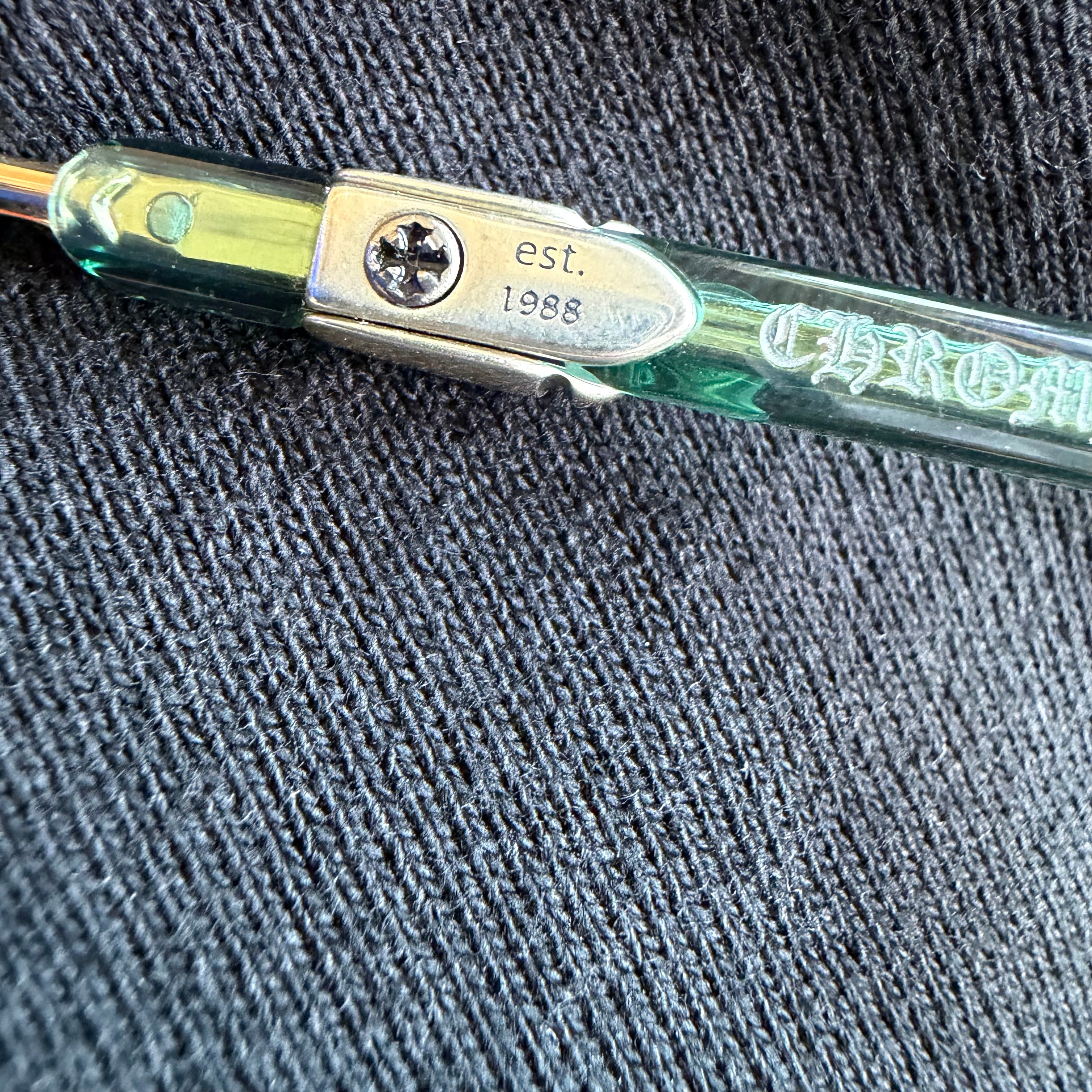 Chrome Hearts Bidi Esem Gold/Green Glasses