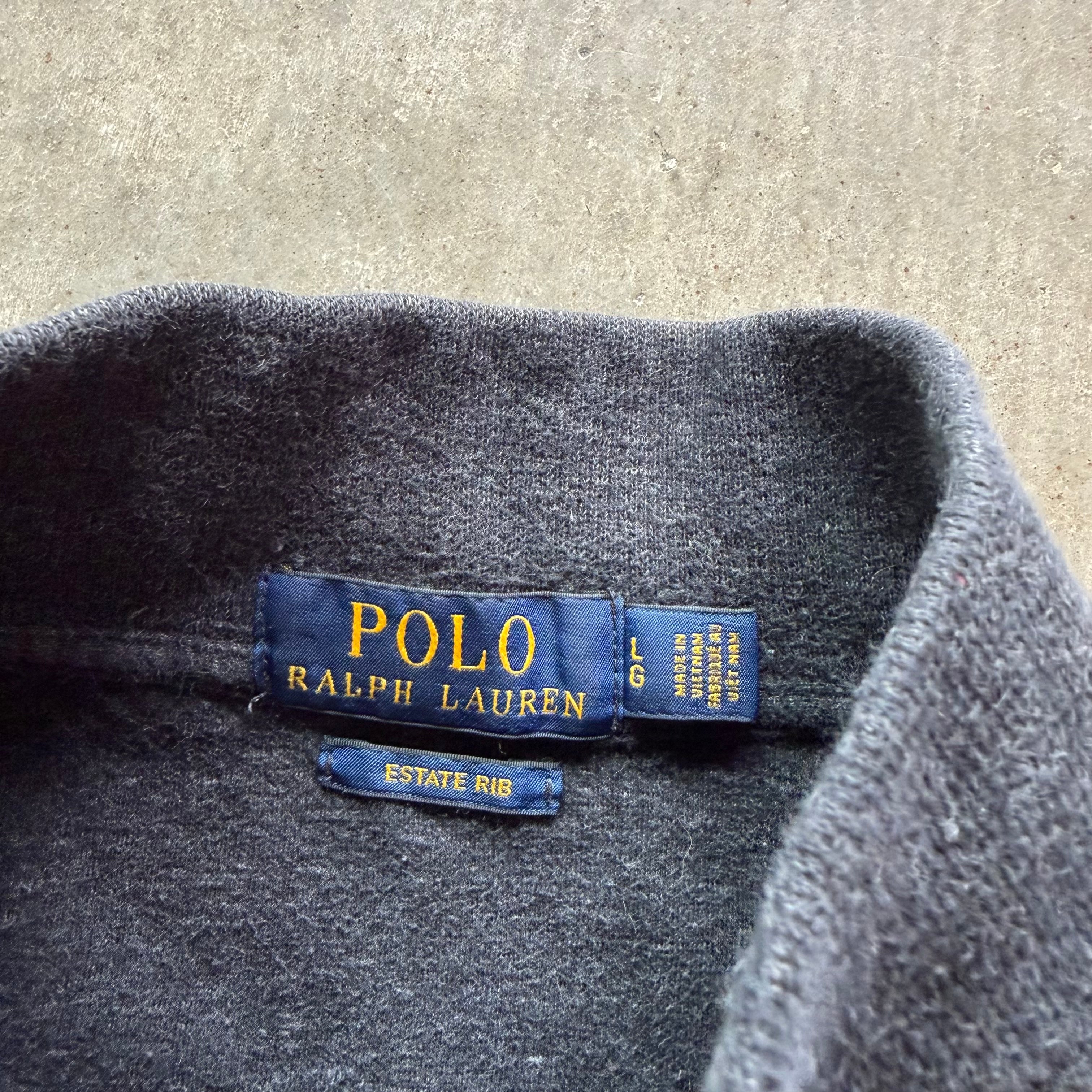 L Grey Polo Quarter Zip