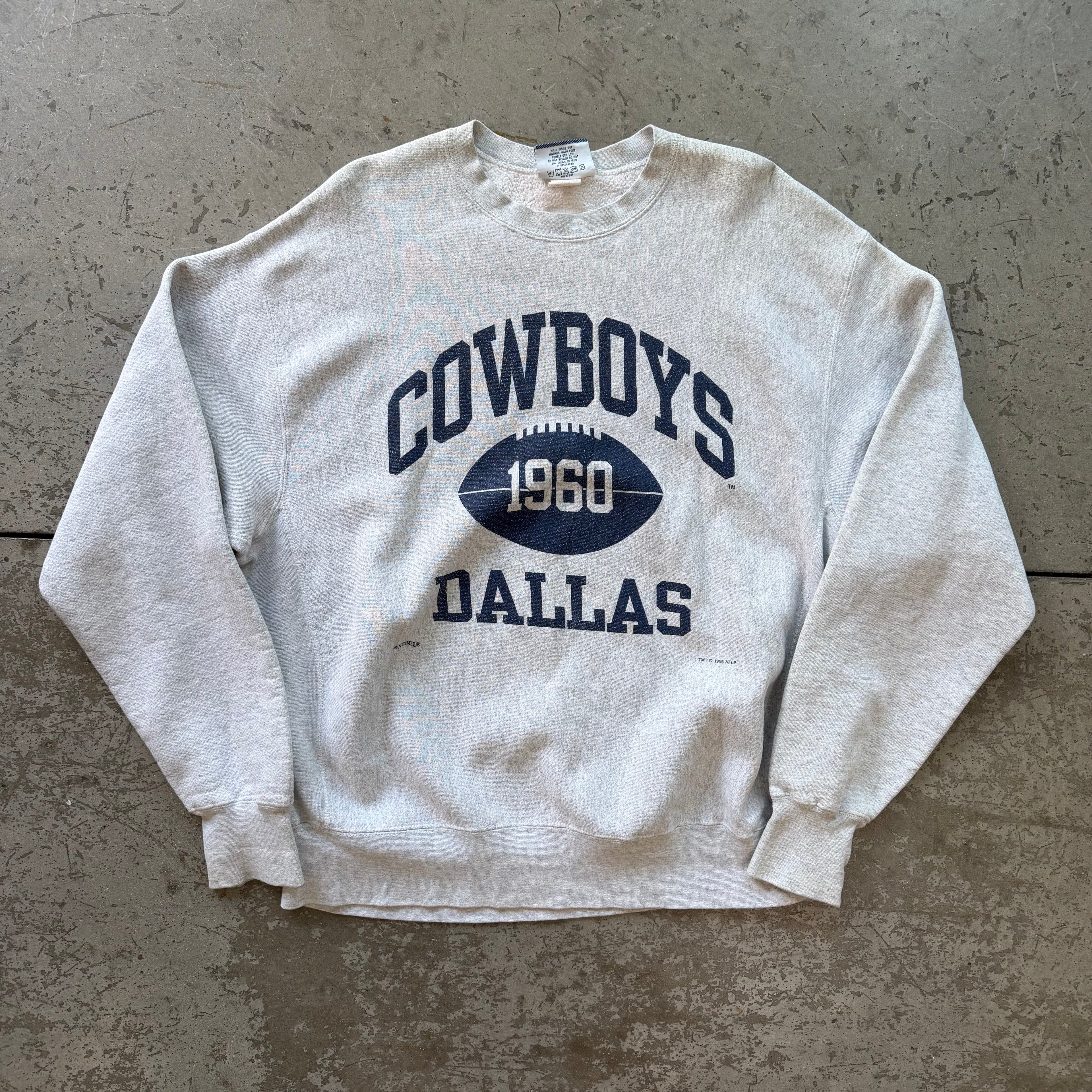 XL 95 Grey Dallas Cowboys Crewneck