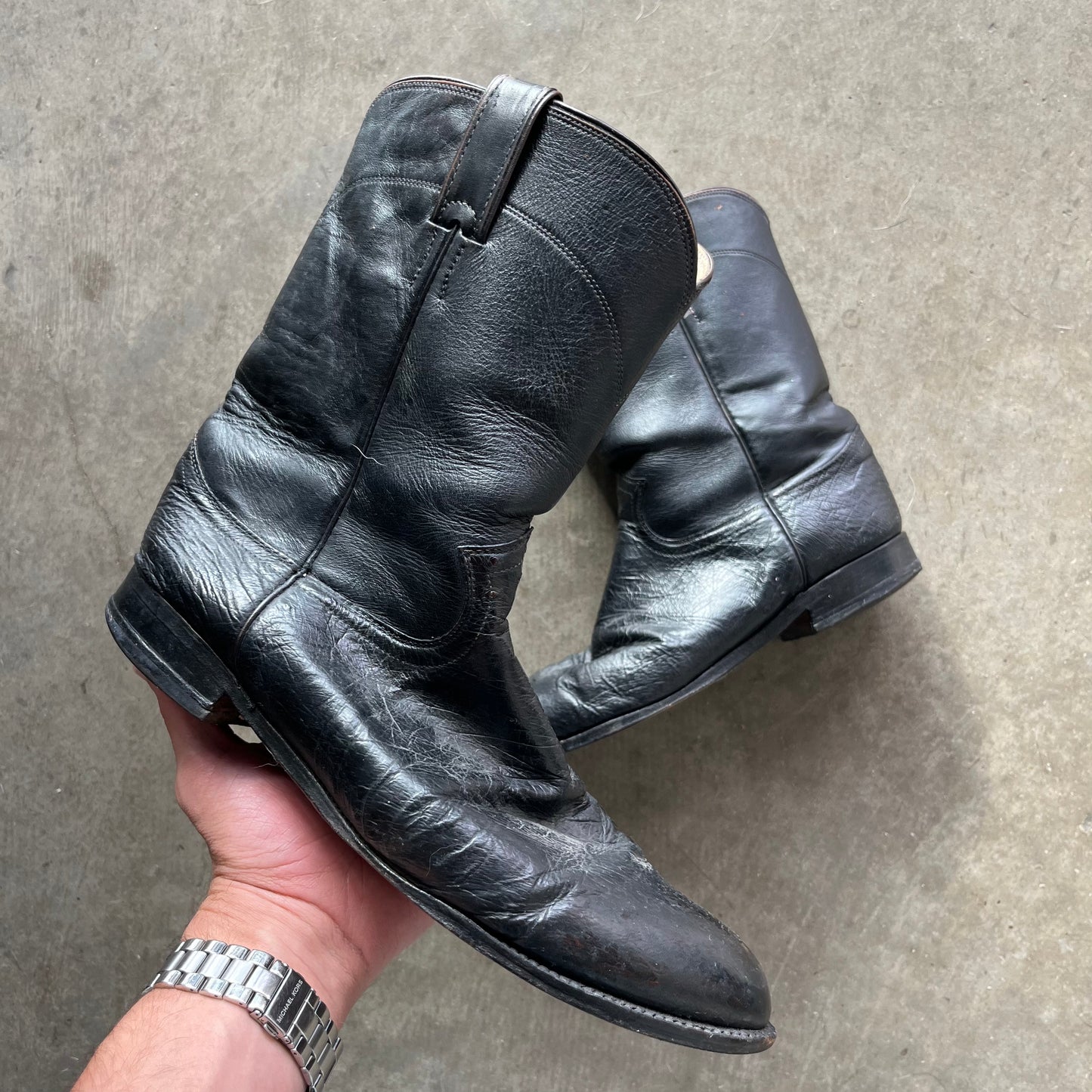 10.5 Used Smooth Ostrich Justin Boots