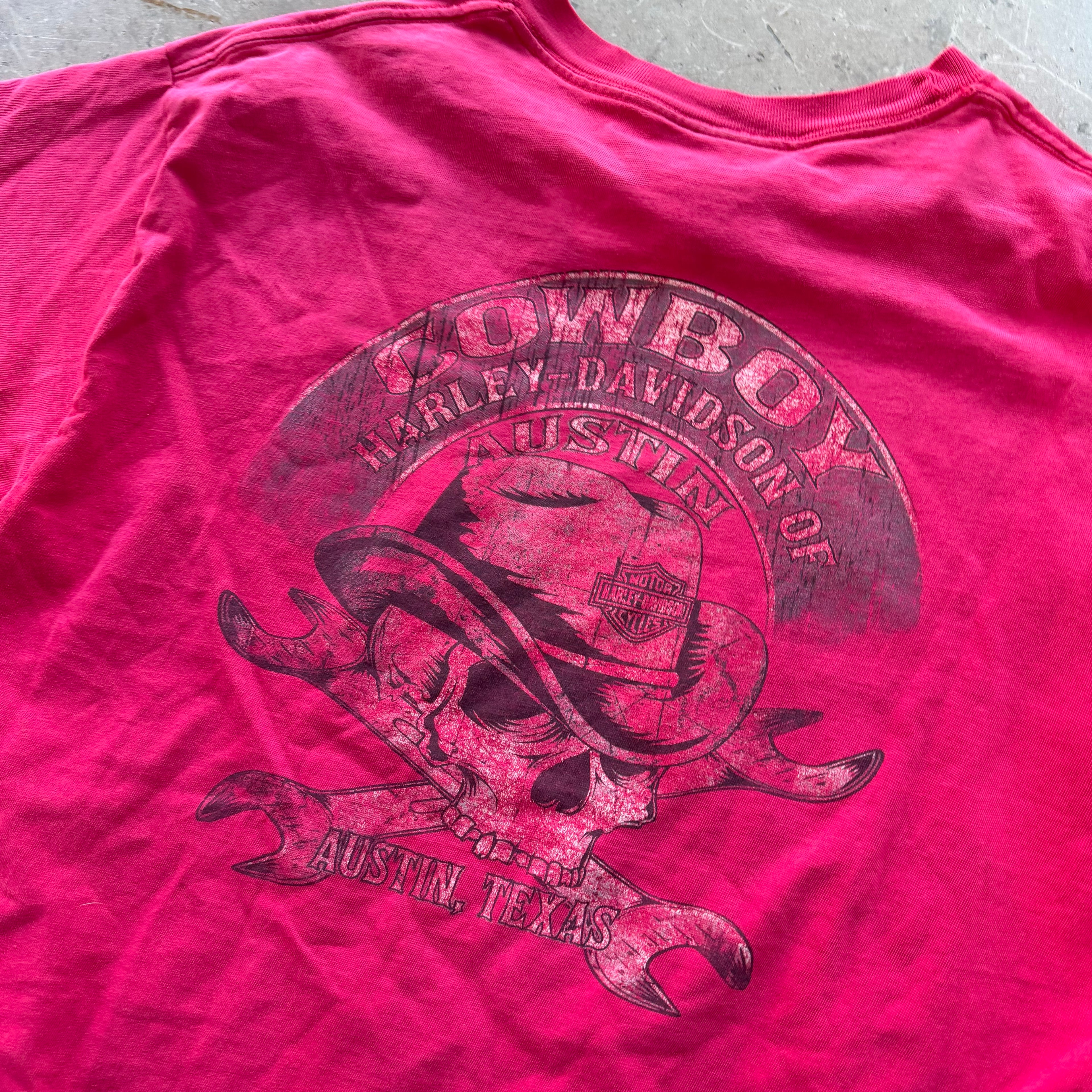 L 00s Pink Harley Tee