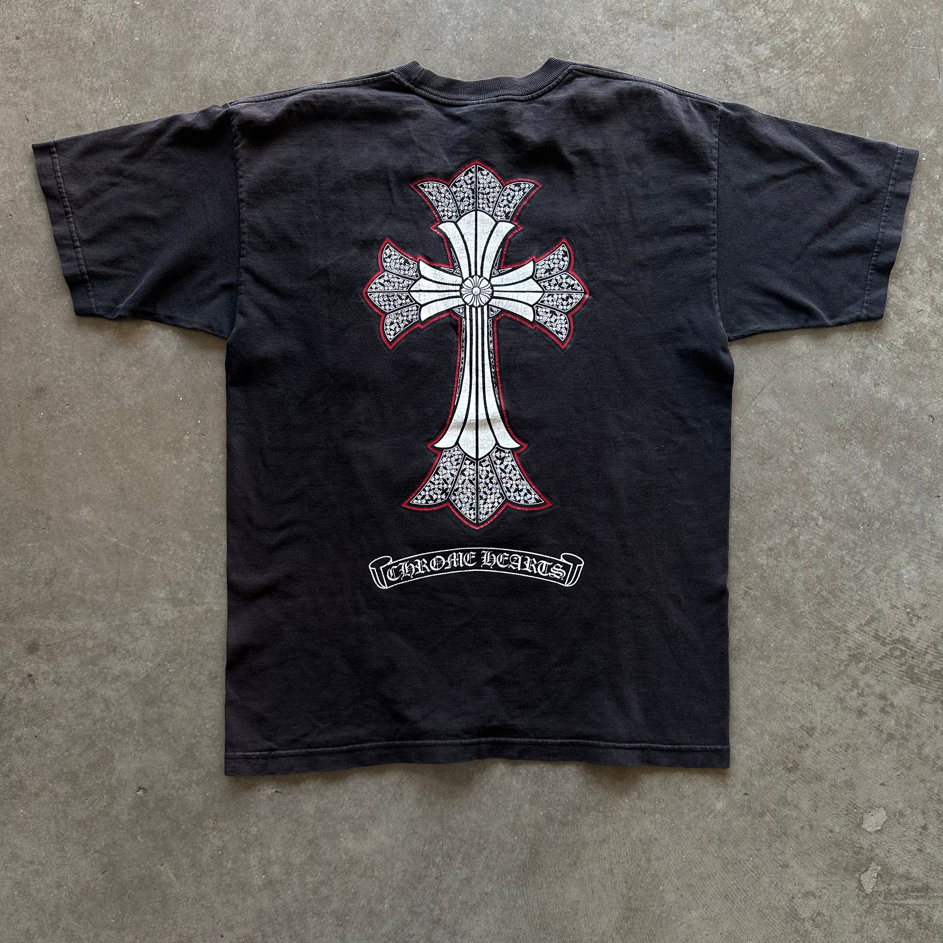L Vintage Repaired Chrome Hearts Tee