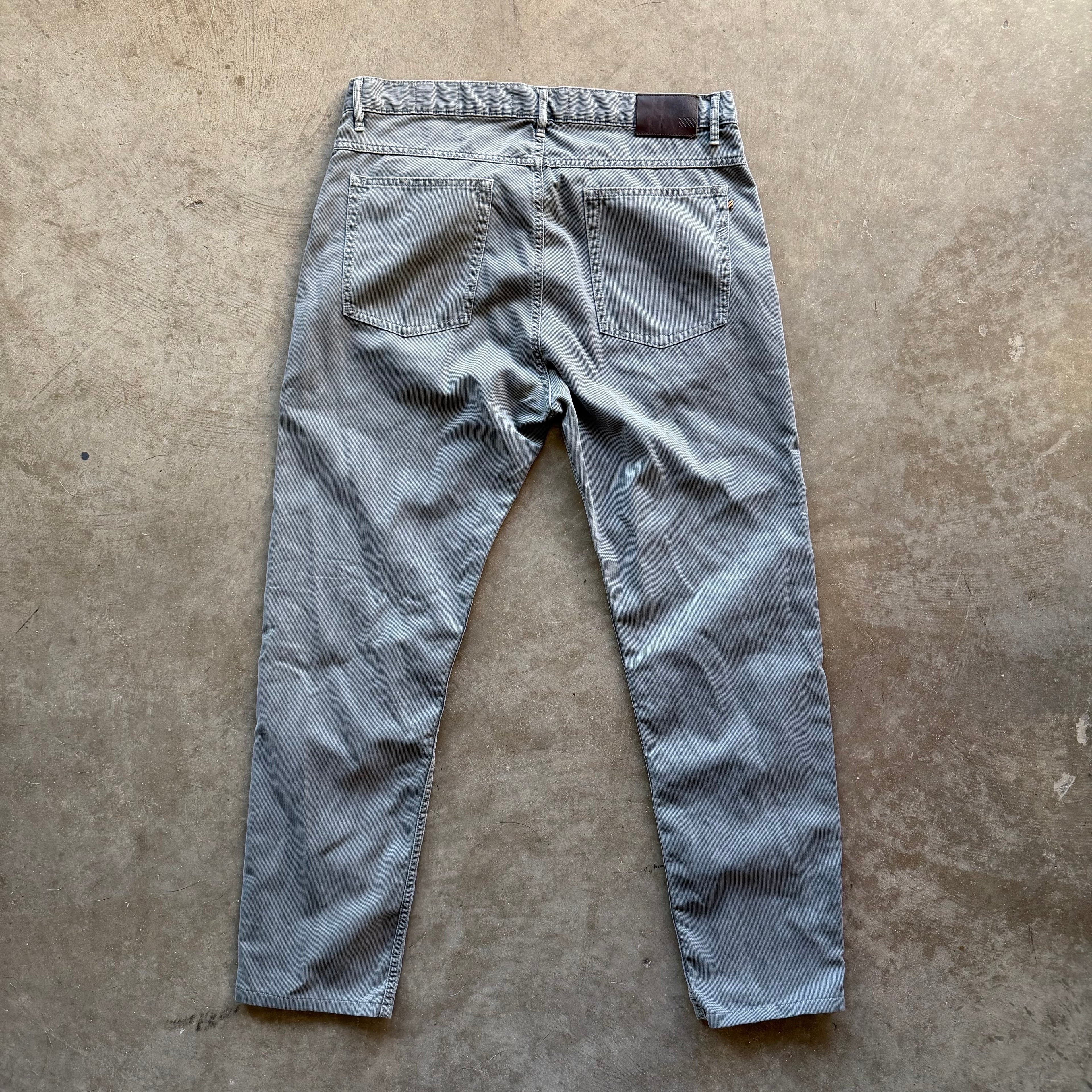 33x30 Grey Corduroy Billy Reid Pants