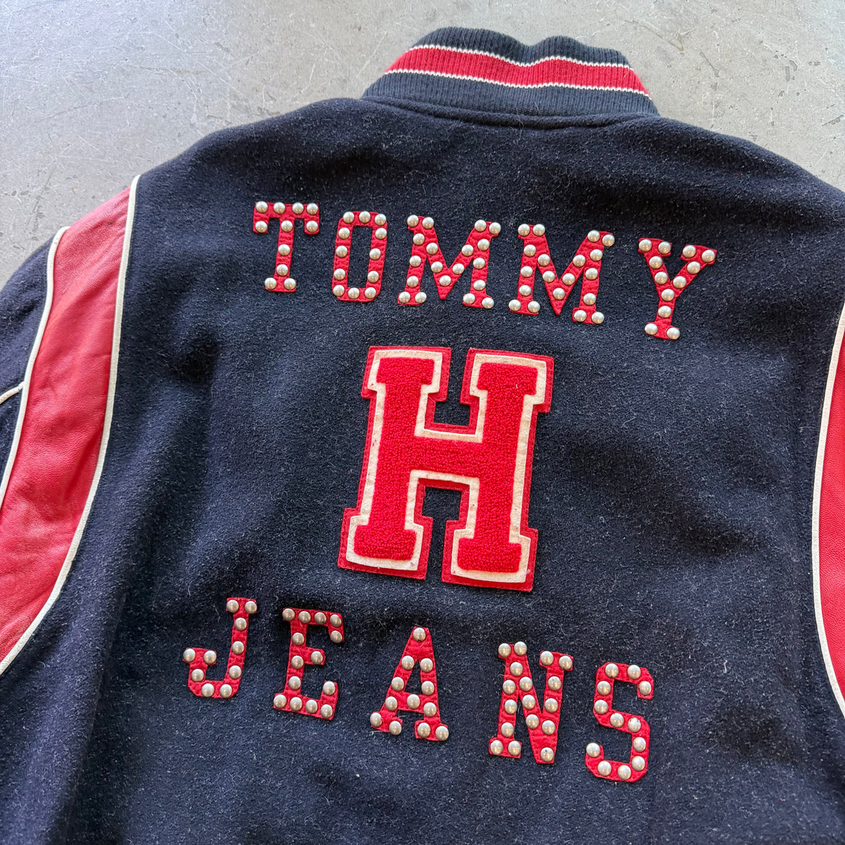 XL 00s Tommy Hilfiger Studded Bomber
