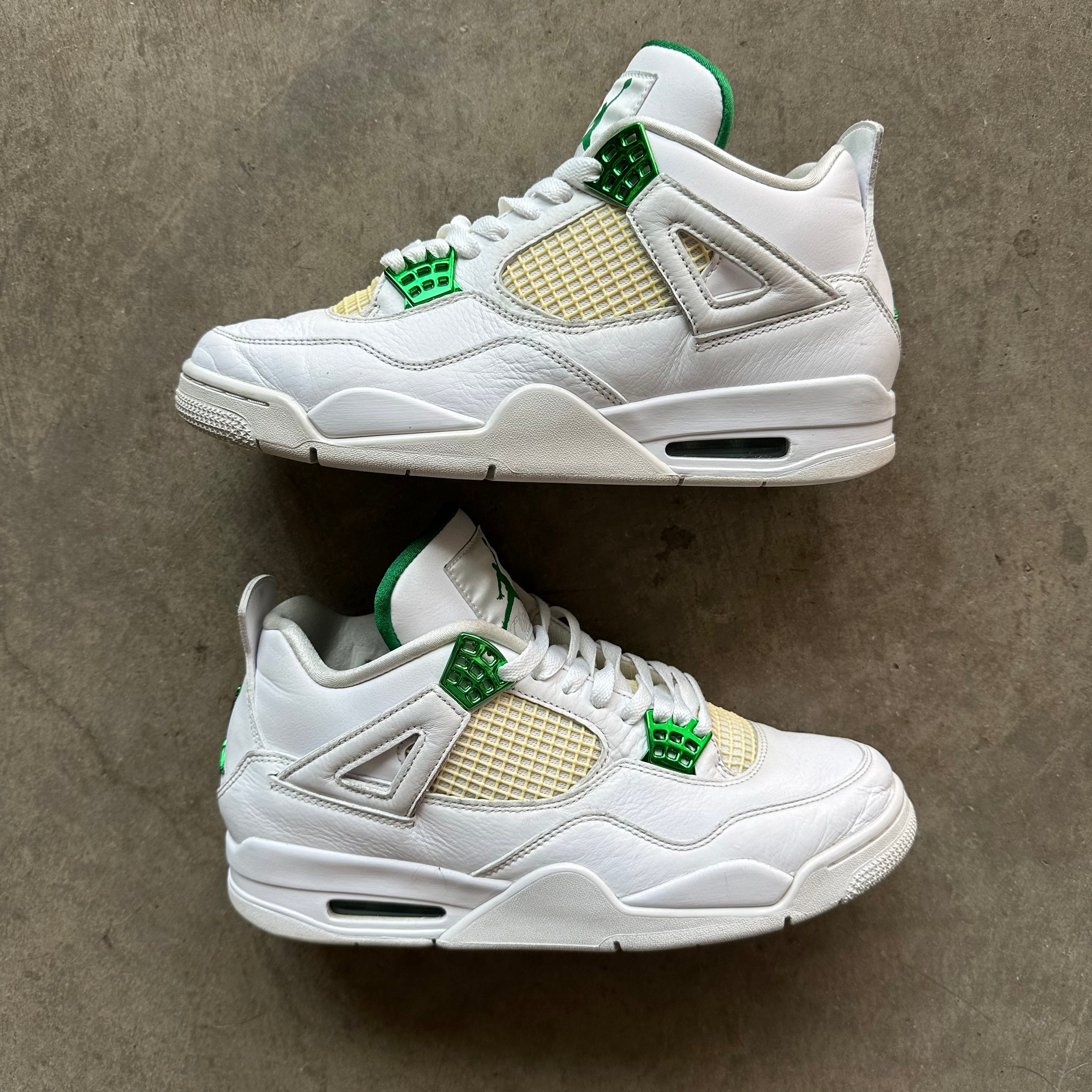 10 Used Jordan 4 Metallic Green