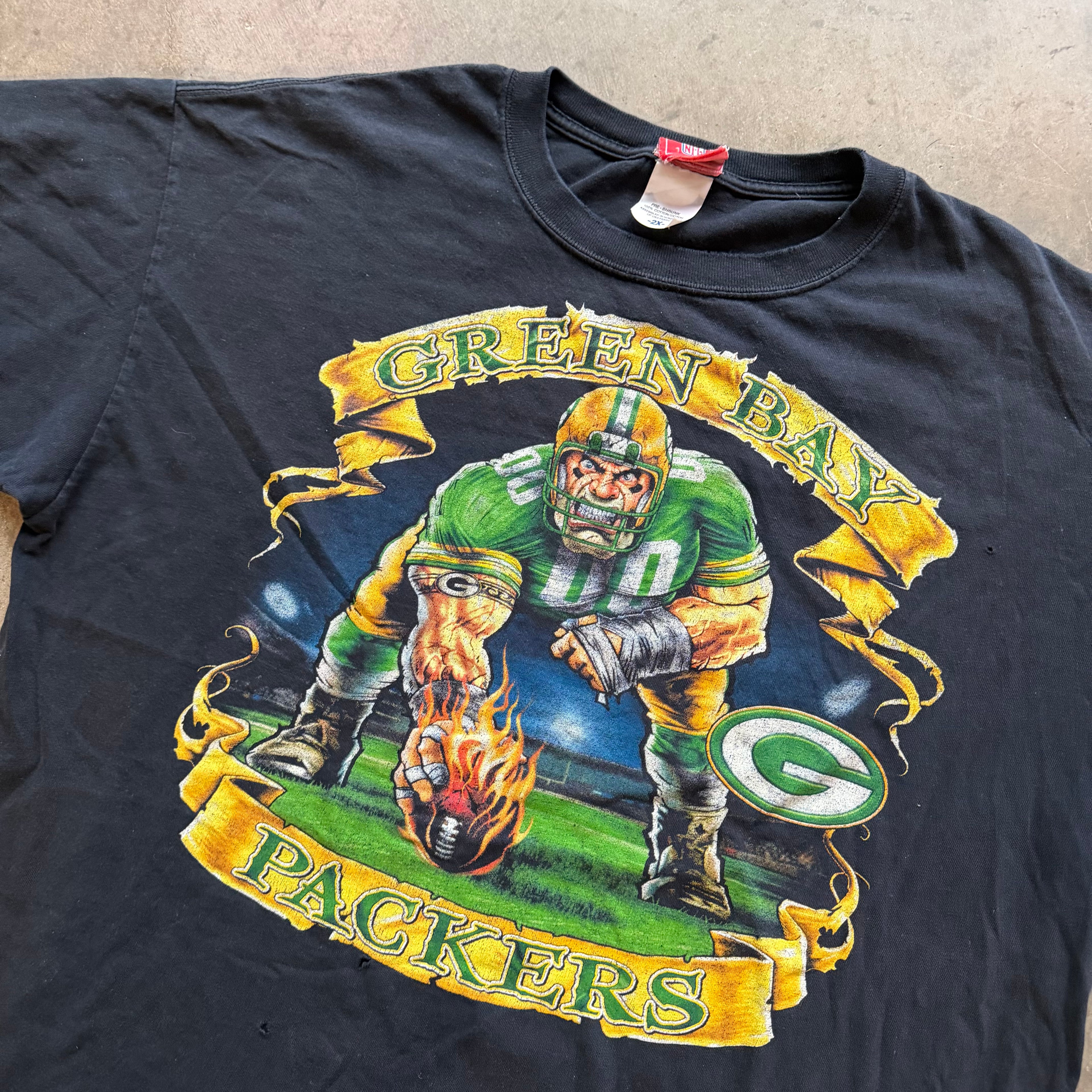 XXL Faded Packers Tee
