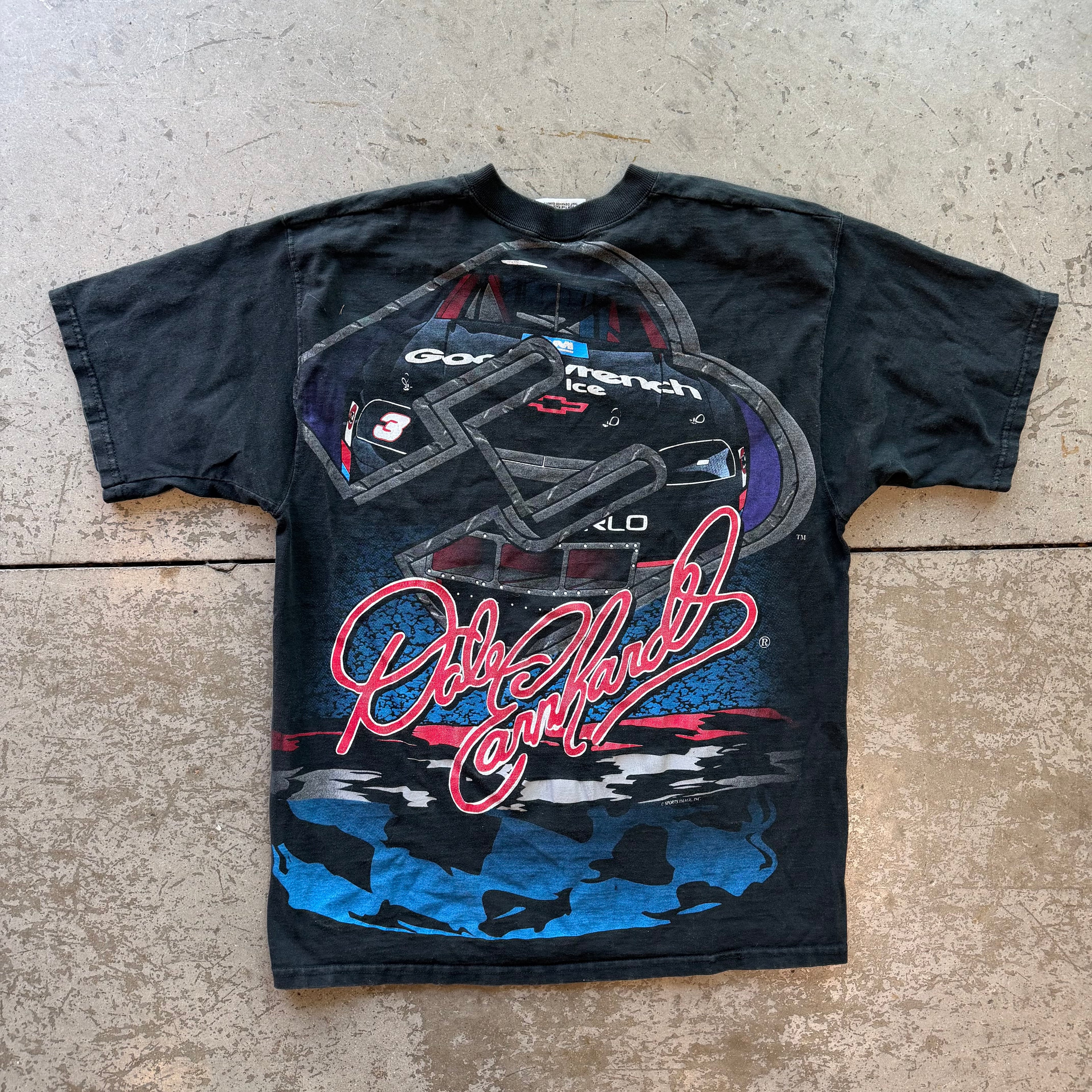 L 90s Dale Earnhardt AOP NASCAR Tee