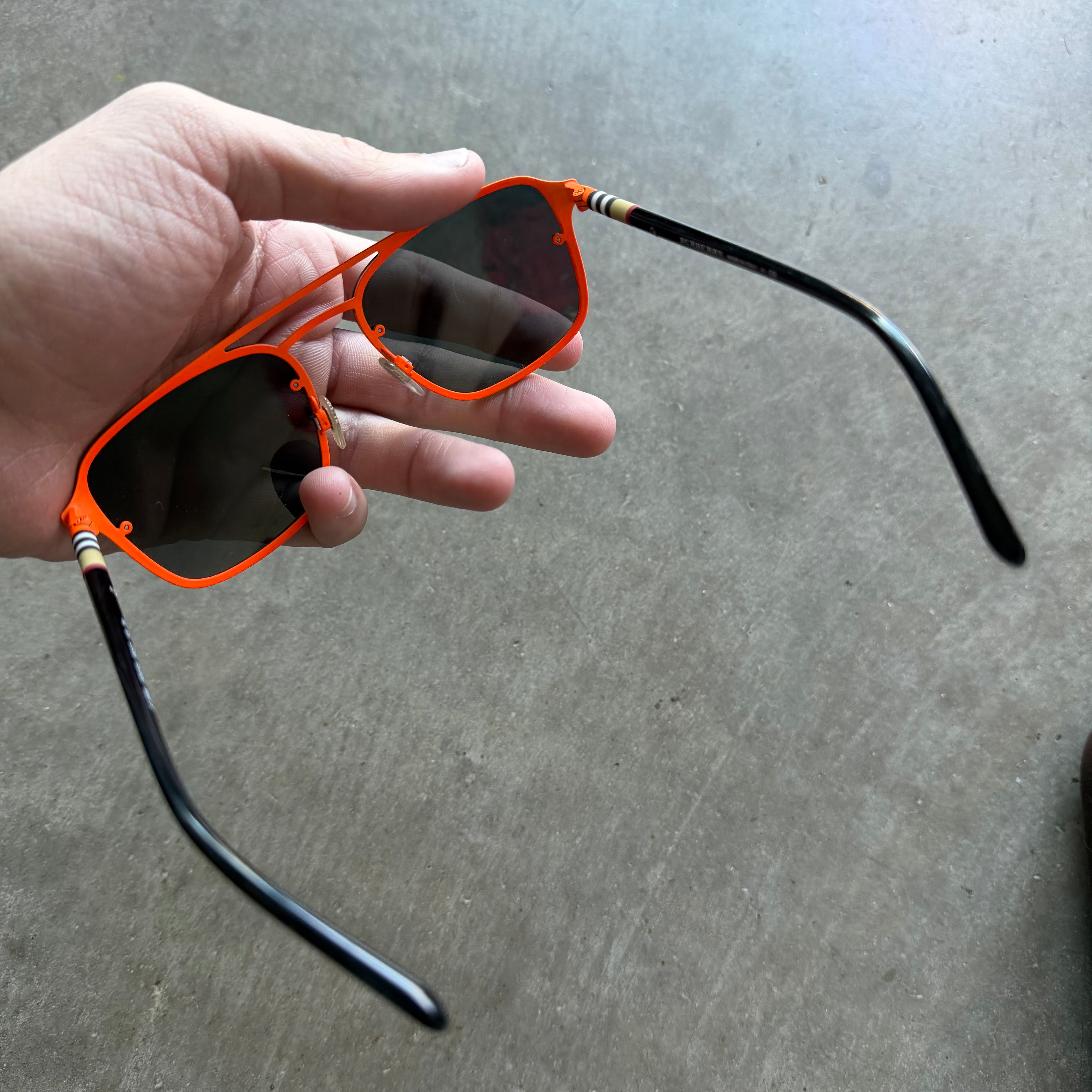 Burberry BE3095 Matte Orange/Grey Sunglasses