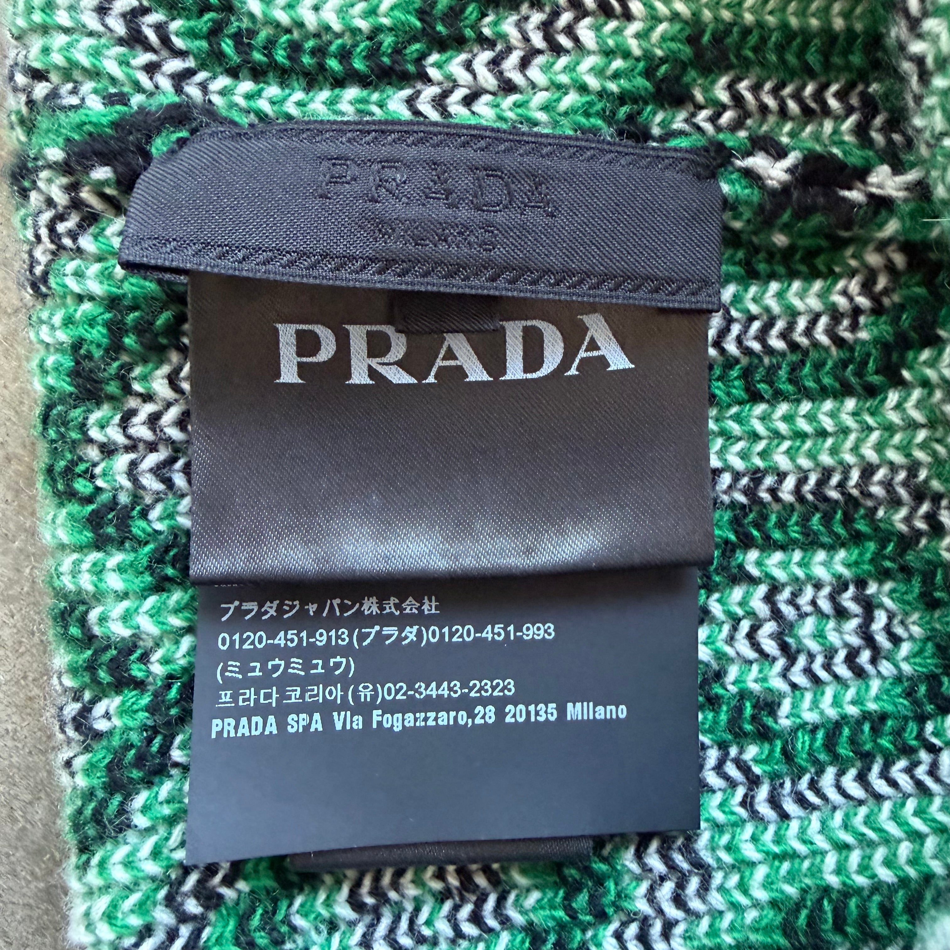 Prada Knit Beanie Green