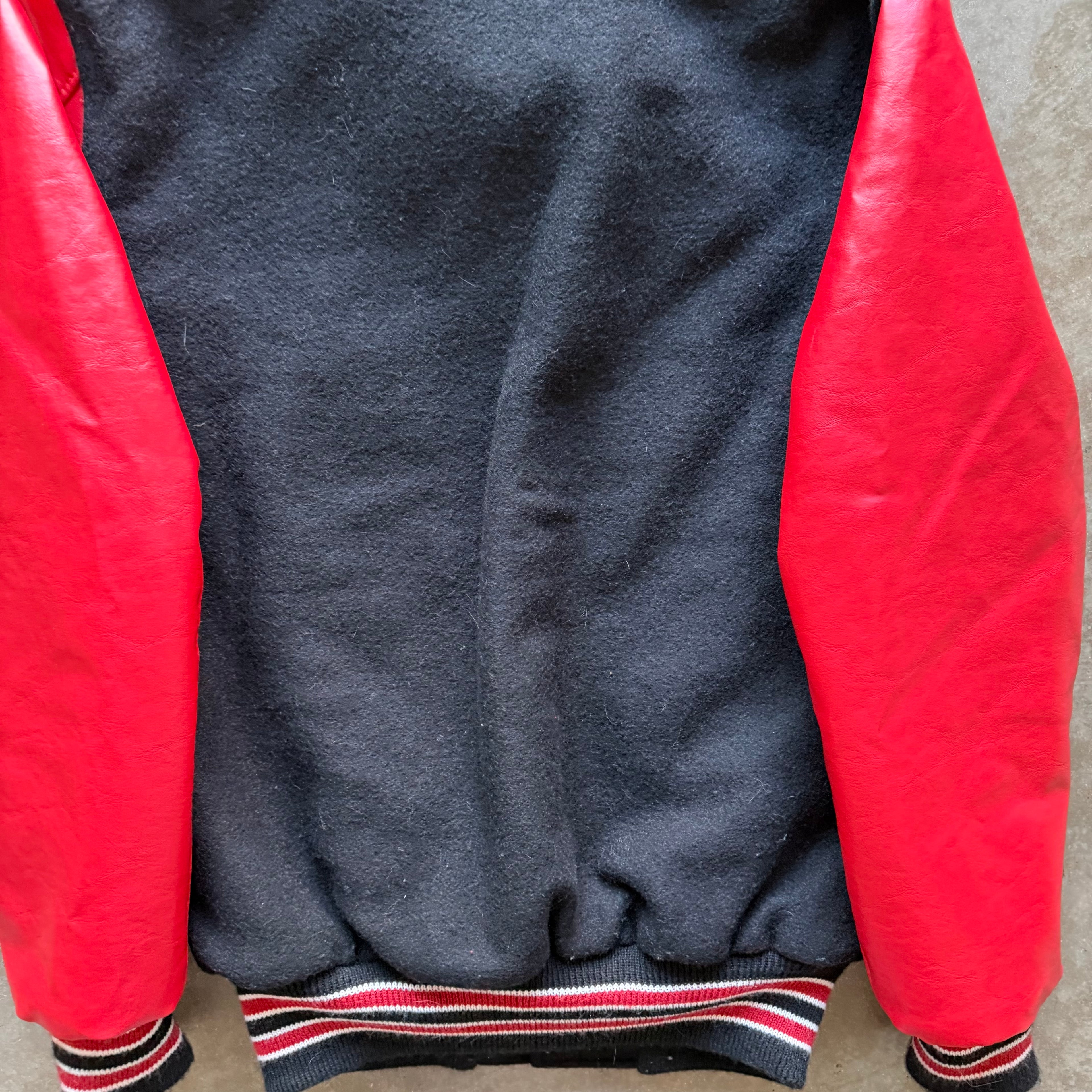 S 90s Red/Black Letterman Jacket