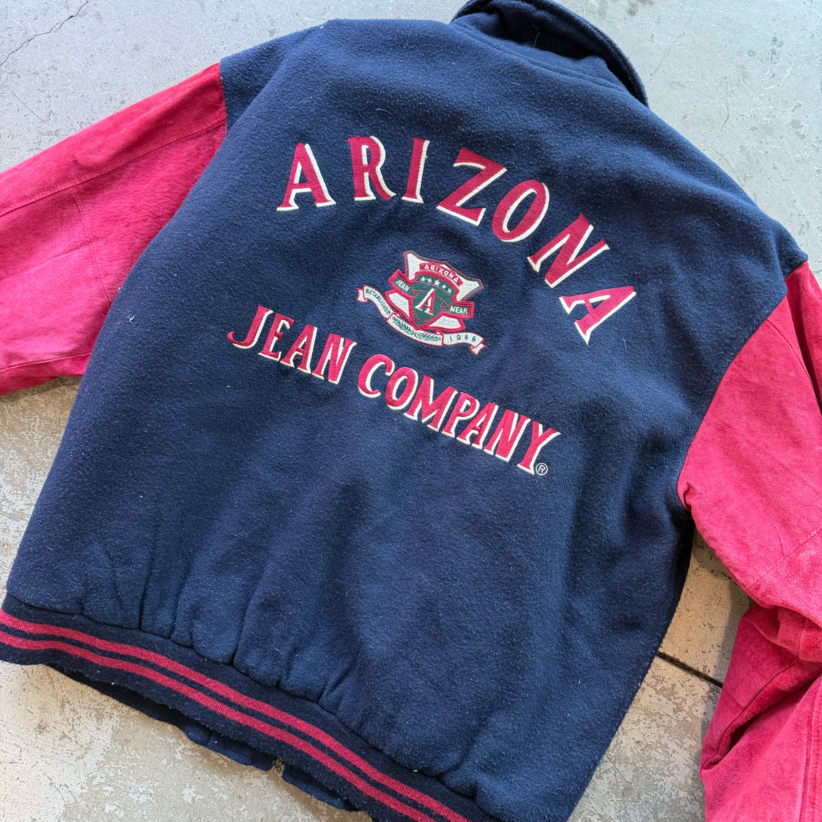 L 00s Arizona Jean Co Varsity Jacket