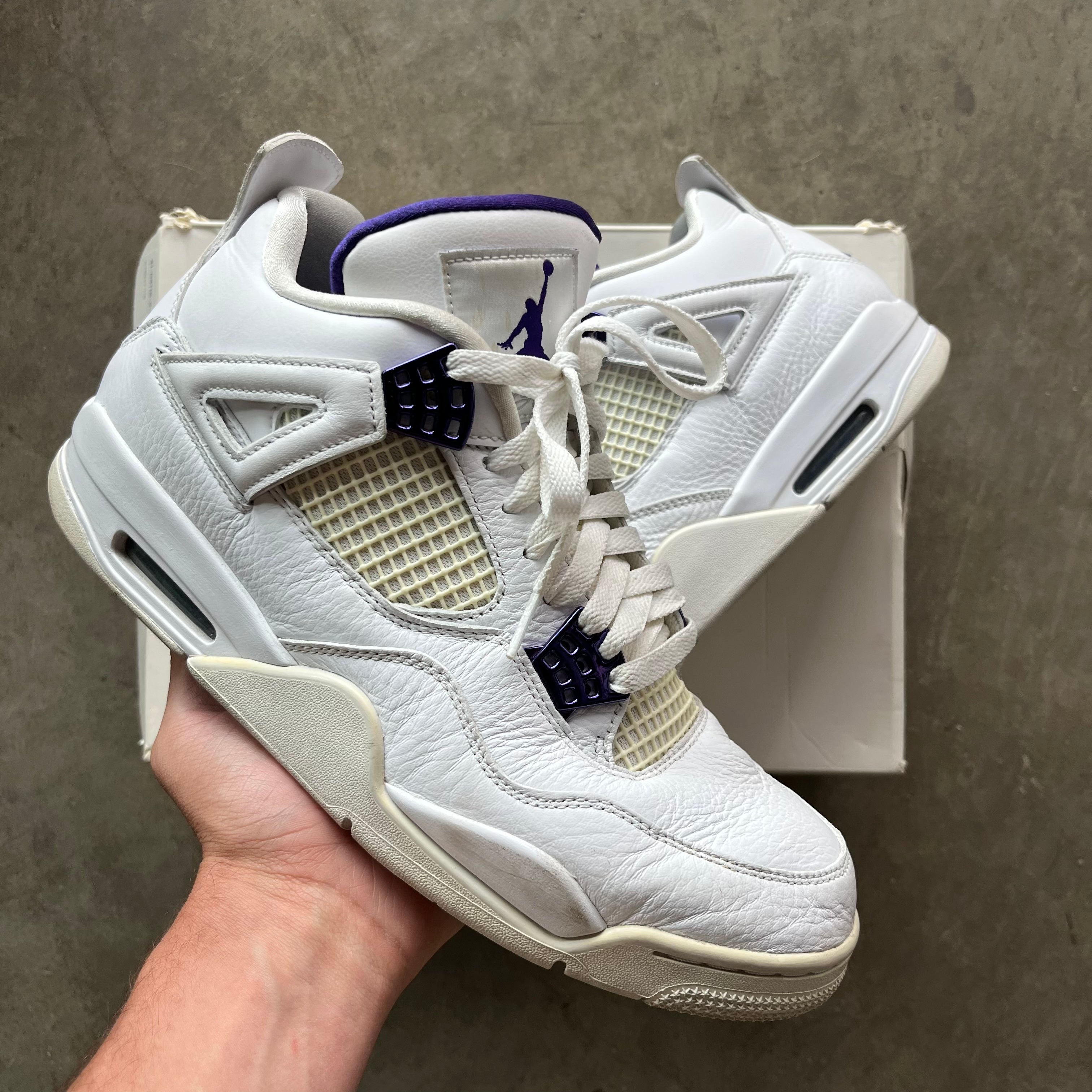 11 Used Jordan 4 Purple Metallic
