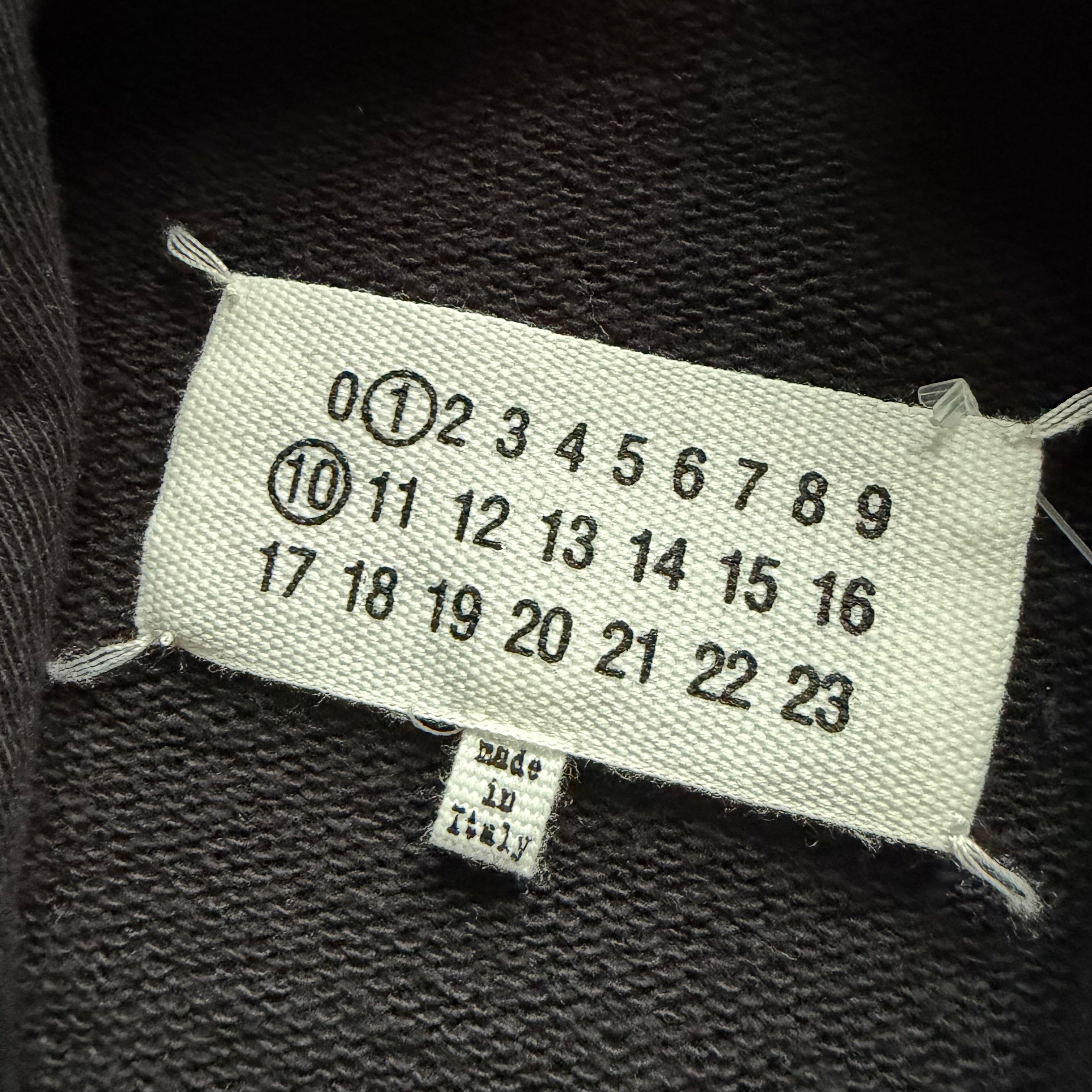 XL Maison Margiela Numbers Logo Hoodie